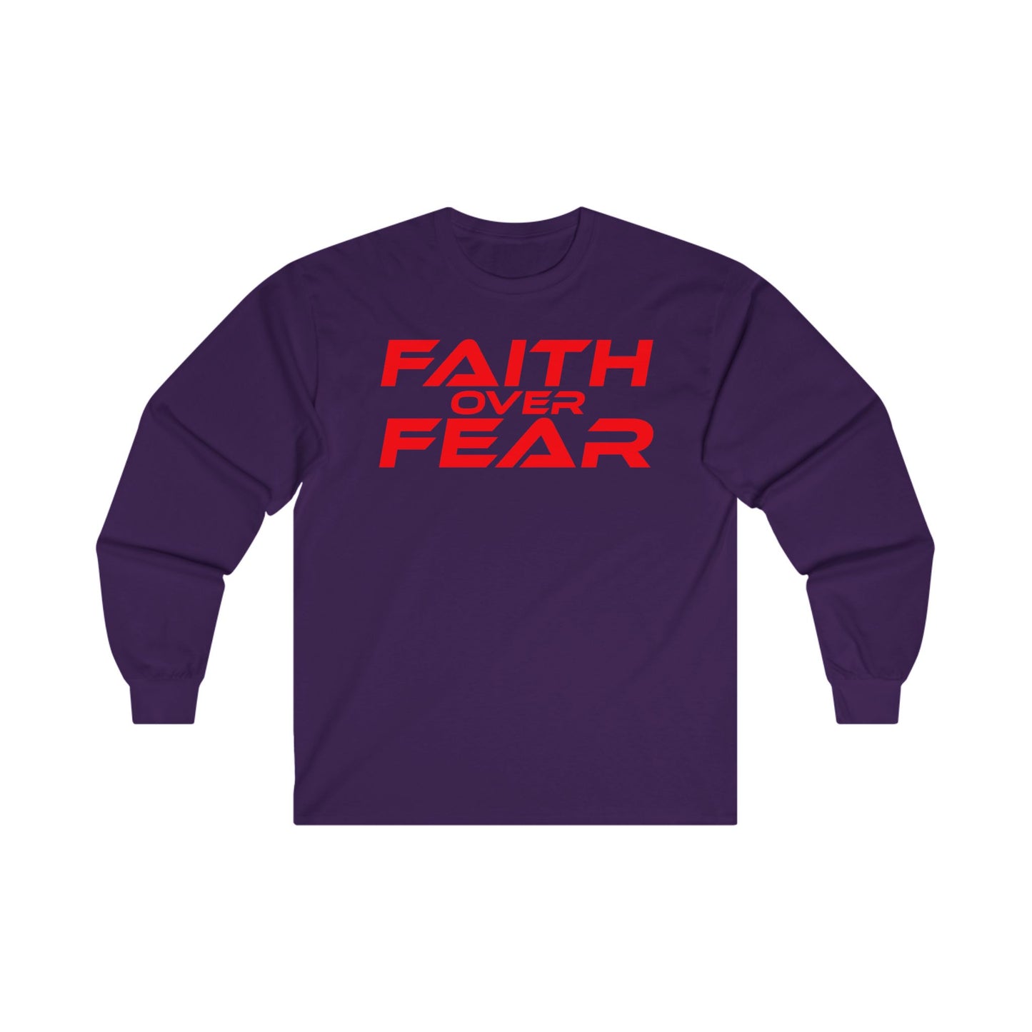 Faith Over Fear - Unisex Ultra Cotton Long Sleeve Tee Motivational