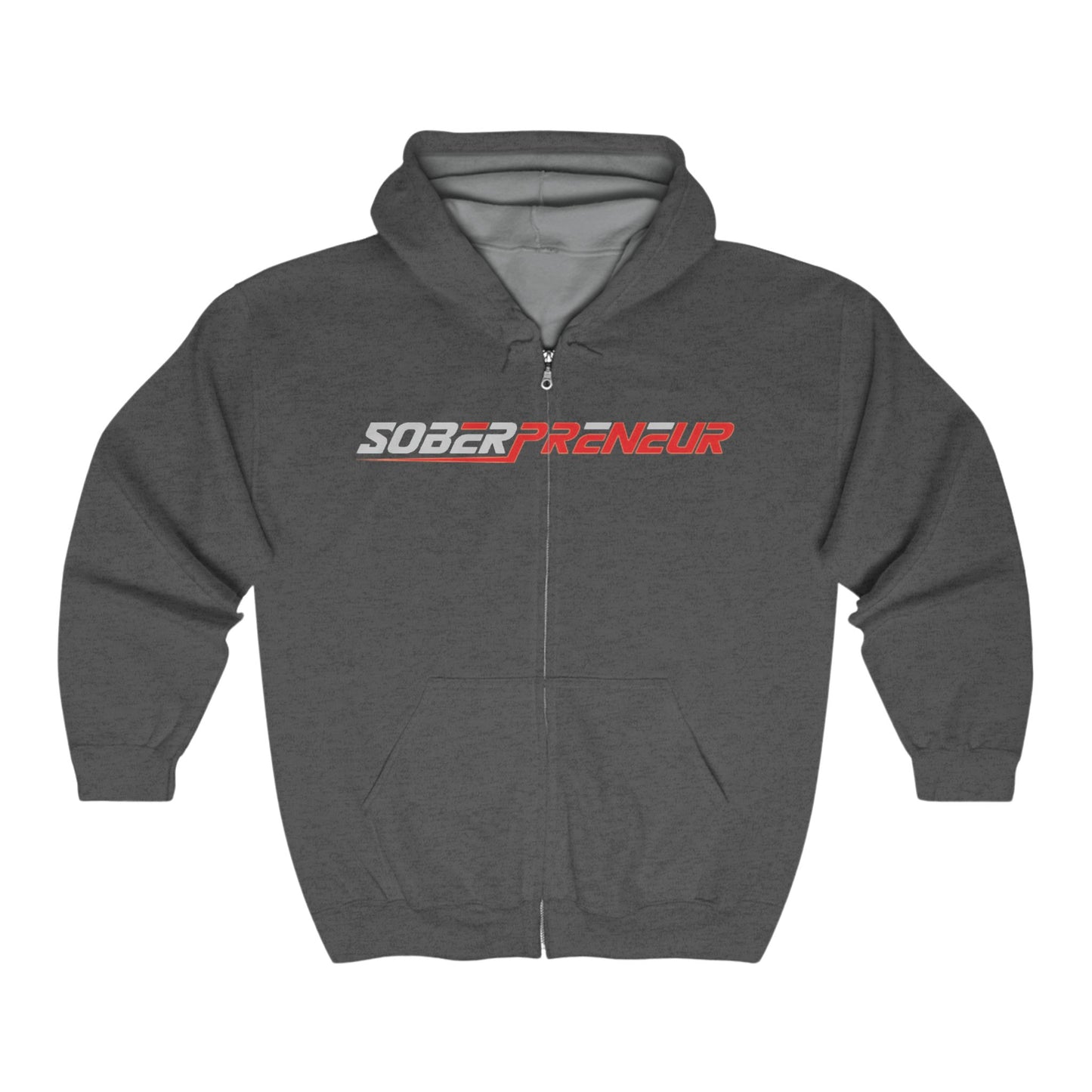 Soberpreneur Logo Gear -  Unisex Full Zip Sweatshirt - Comfortable & Stylish Hoodie for Entrepreneurs