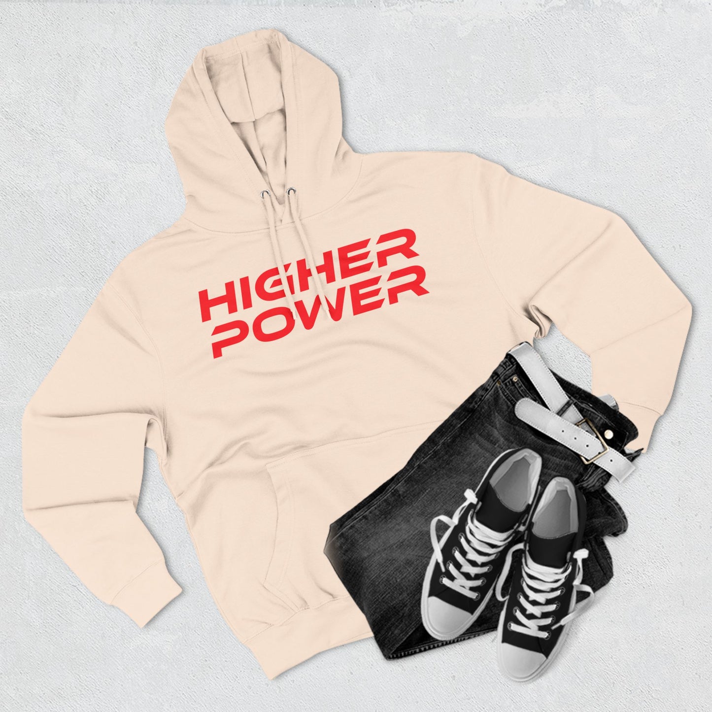 Higher Power - Three-Panel Fleece Hoodie