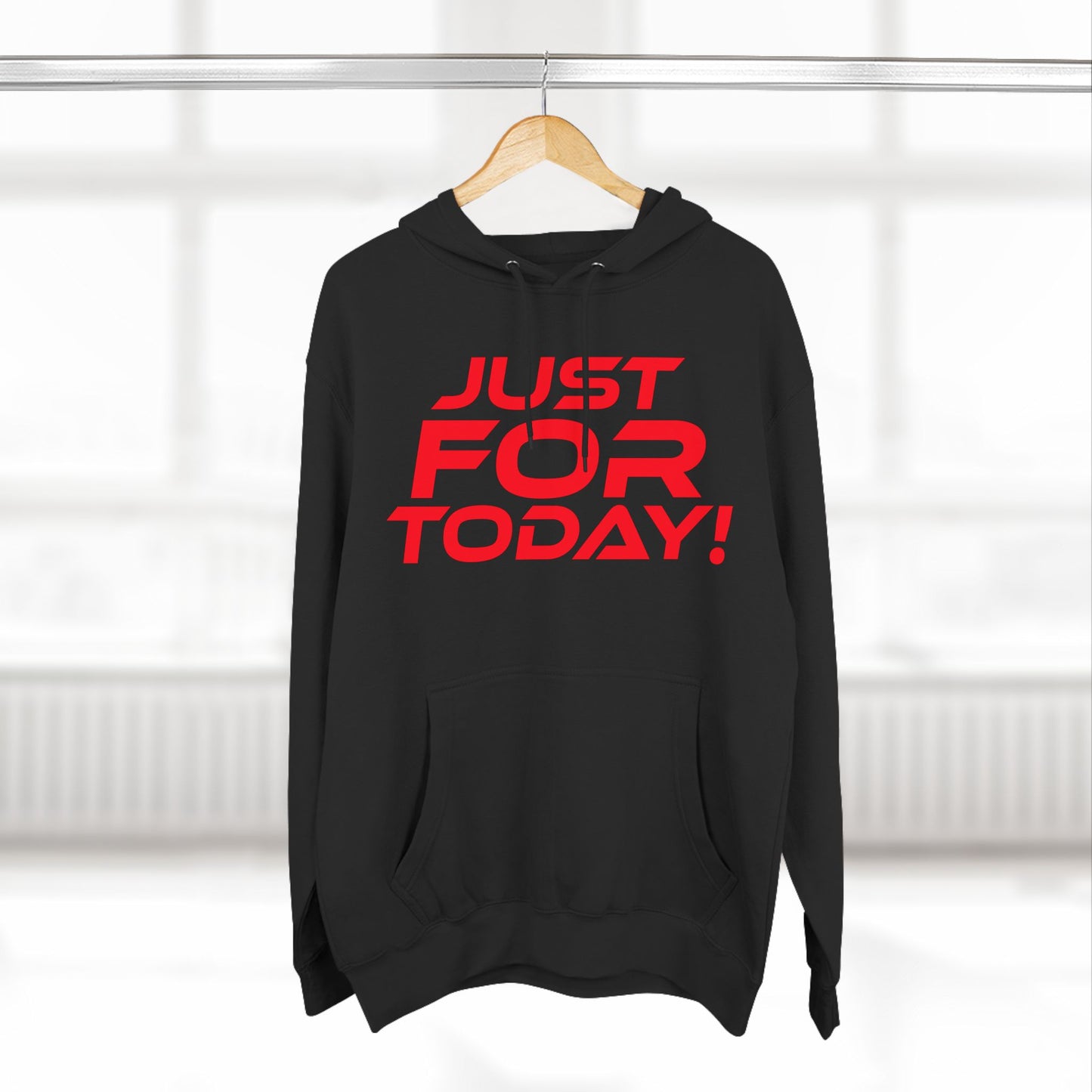 Just For Today - Three-Panel Fleece Hoodie