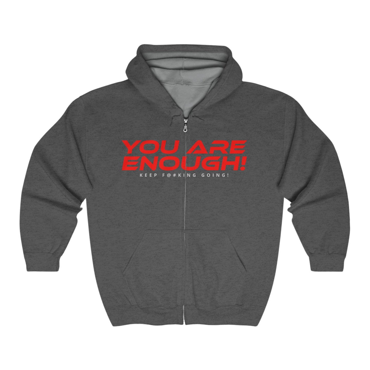 You Are Enough - Unisex Heavy Blend™ Full Zip Hooded Sweatshirt Motivational