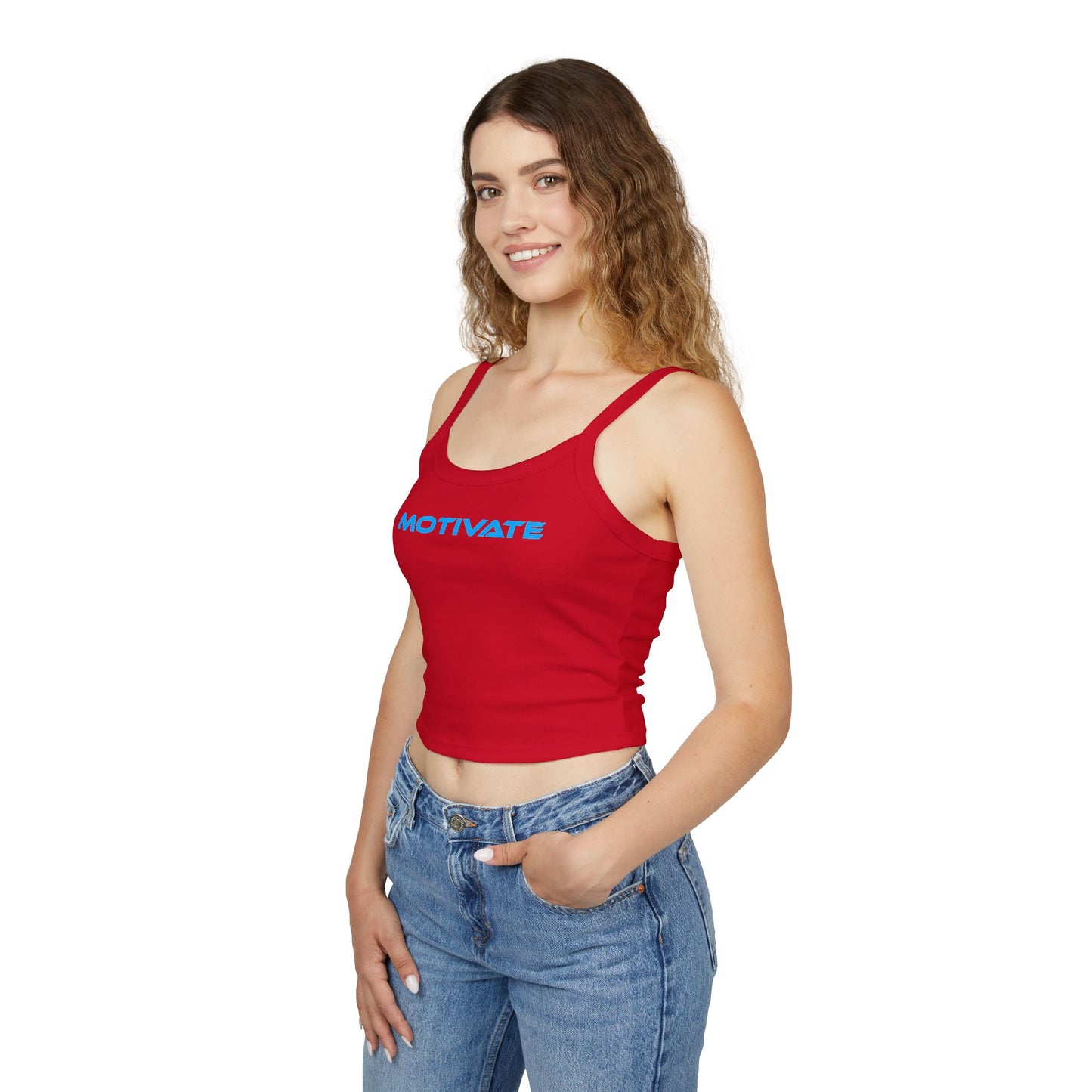 Motivate - Women's Spaghetti Strap Tank Top - Stylish Activewear for Fitness Enthusiasts