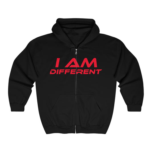 I AM DIFFERENT - Unisex Heavy Blend Full Zip Hoodie - Unique Style for Self-Expression