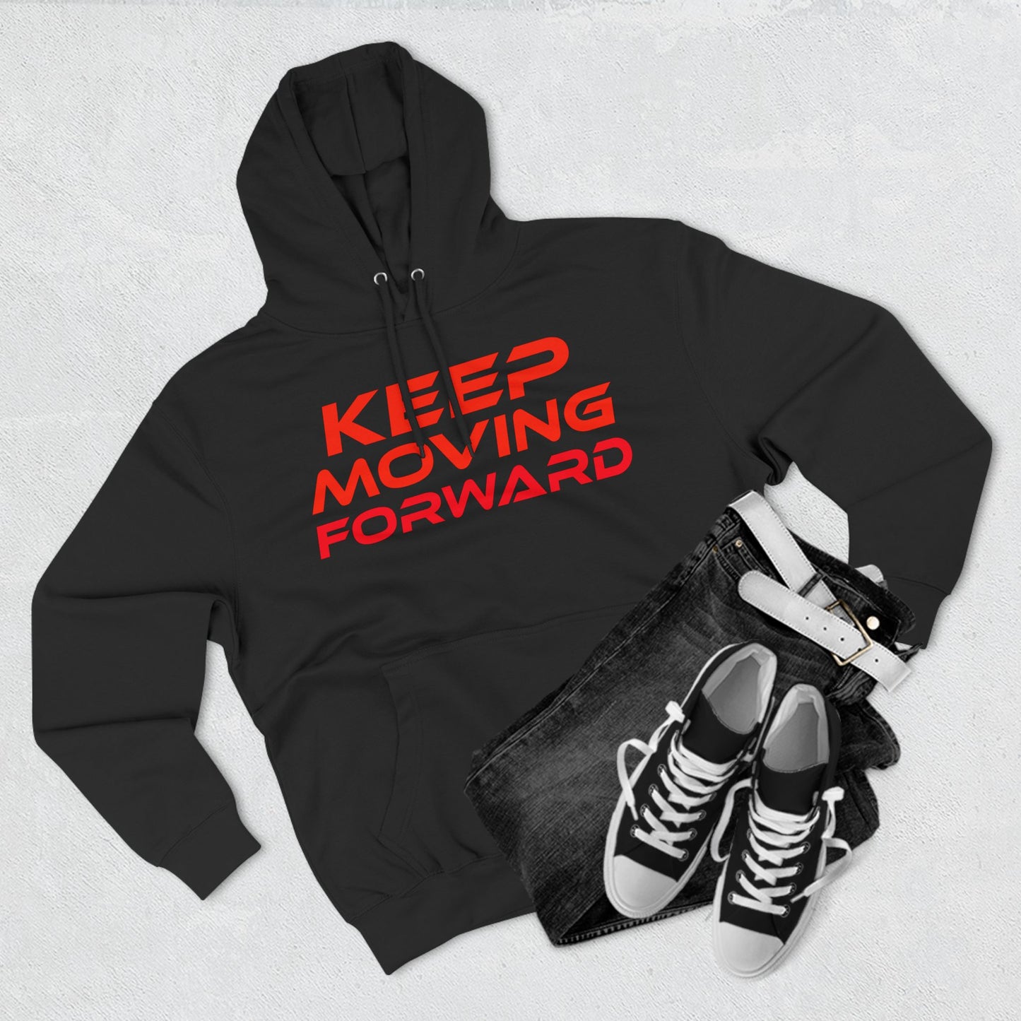 Keep Moving Forward - Three-Panel Fleece Hoodie