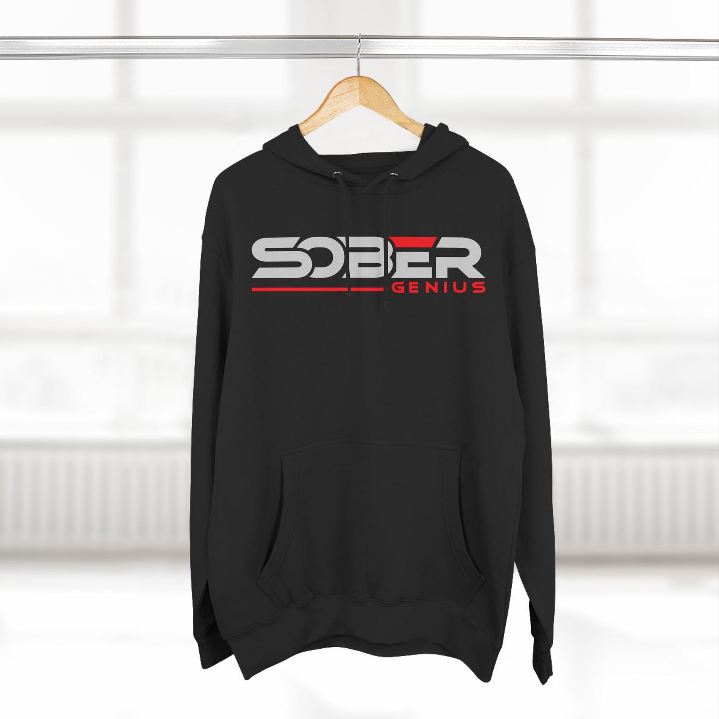 Sober Genius Logo - Three-Panel Fleece Hoodie