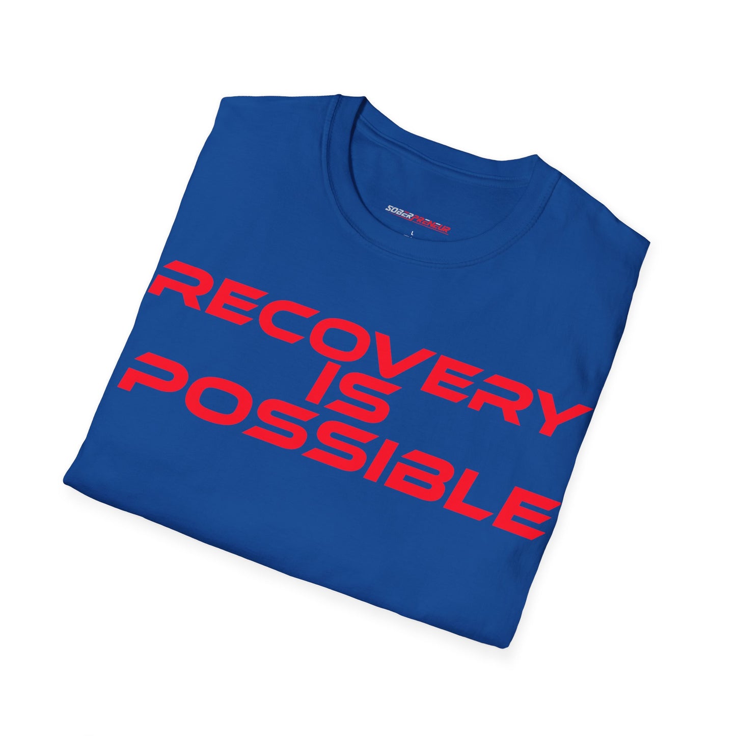 Recovery Is Possible - Unisex Softstyle T-Shirt - Motivational Tee for Support & Empowerment