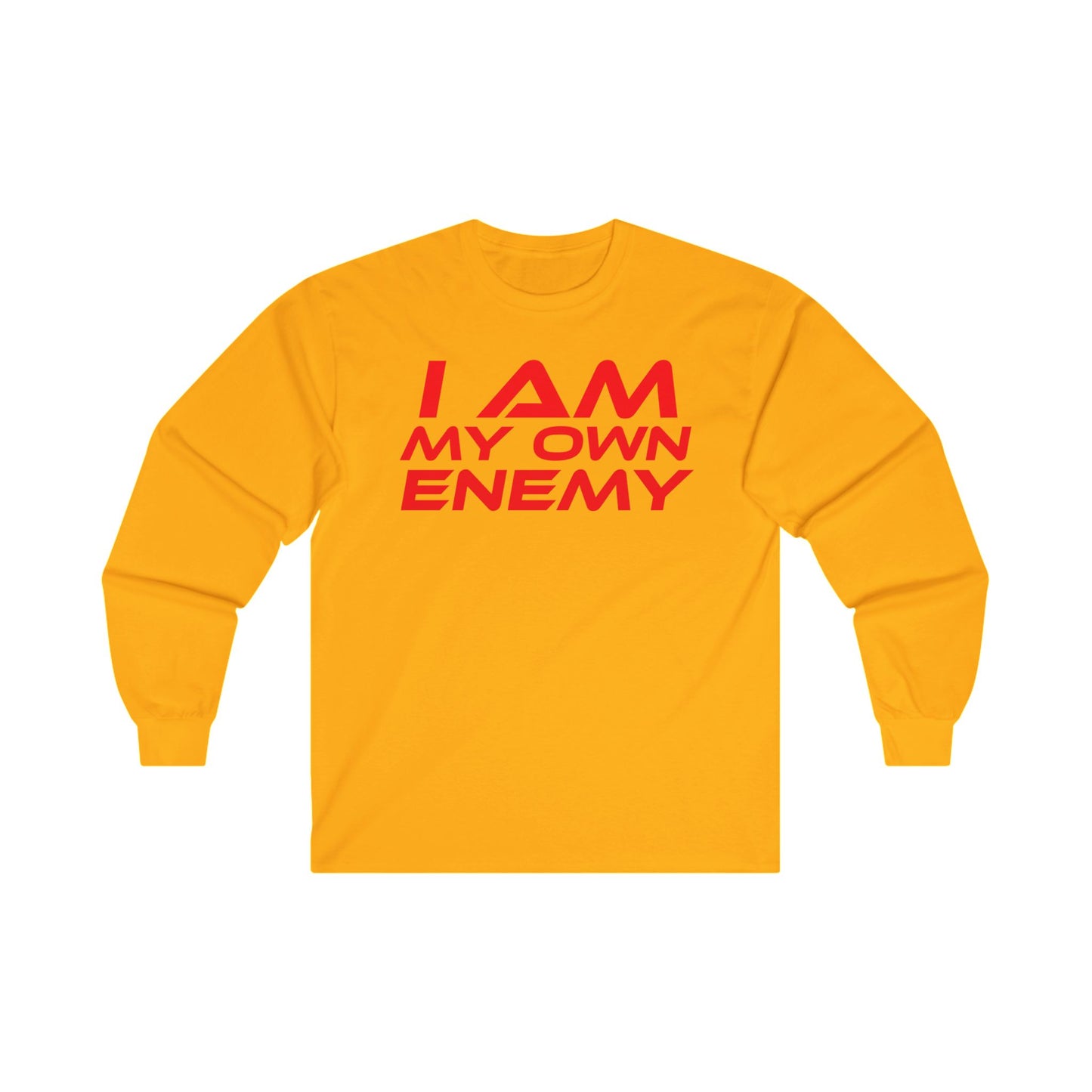 I Am My Own Enemy - Long Sleeve Tee - Unisex Cotton T-Shirt for Self-Reflection and Empowerment