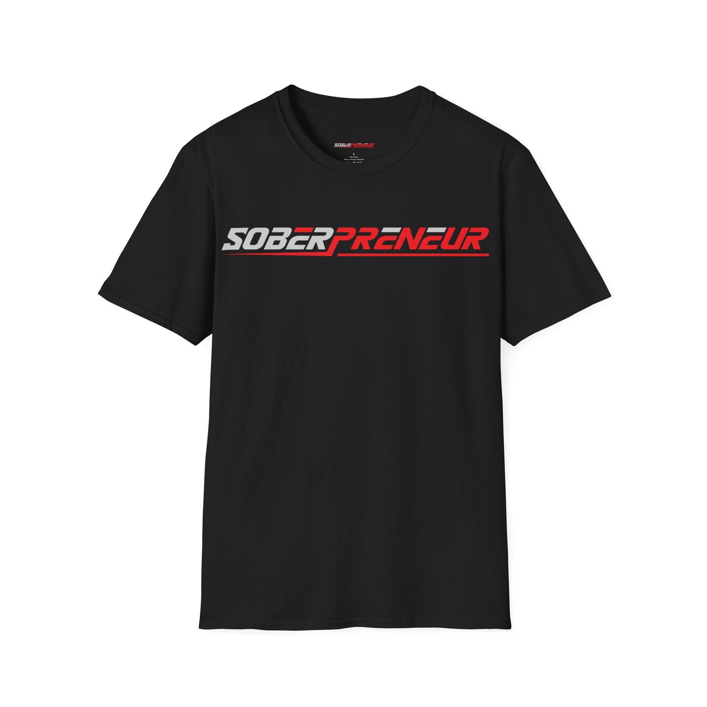 Soberpreneur Logo Gear - Unisex Softstyle T-Shirt - Motivational Tee for Entrepreneurs