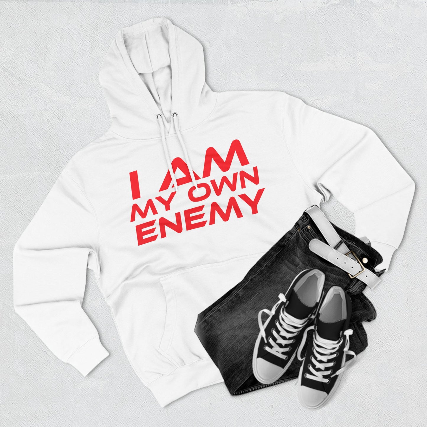 I Am My Own Enemy - Three-Panel Fleece Hoodie