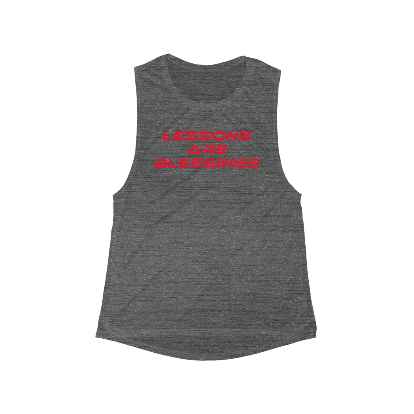 Lessons Are Blessings - Women's Flowy Scoop Muscle Tank