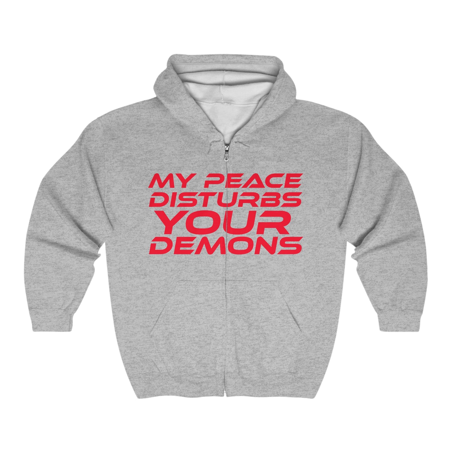 My Peace Disturbs Your Demons - Unisex Heavy Blend™ Full Zip Hooded Sweatshirt