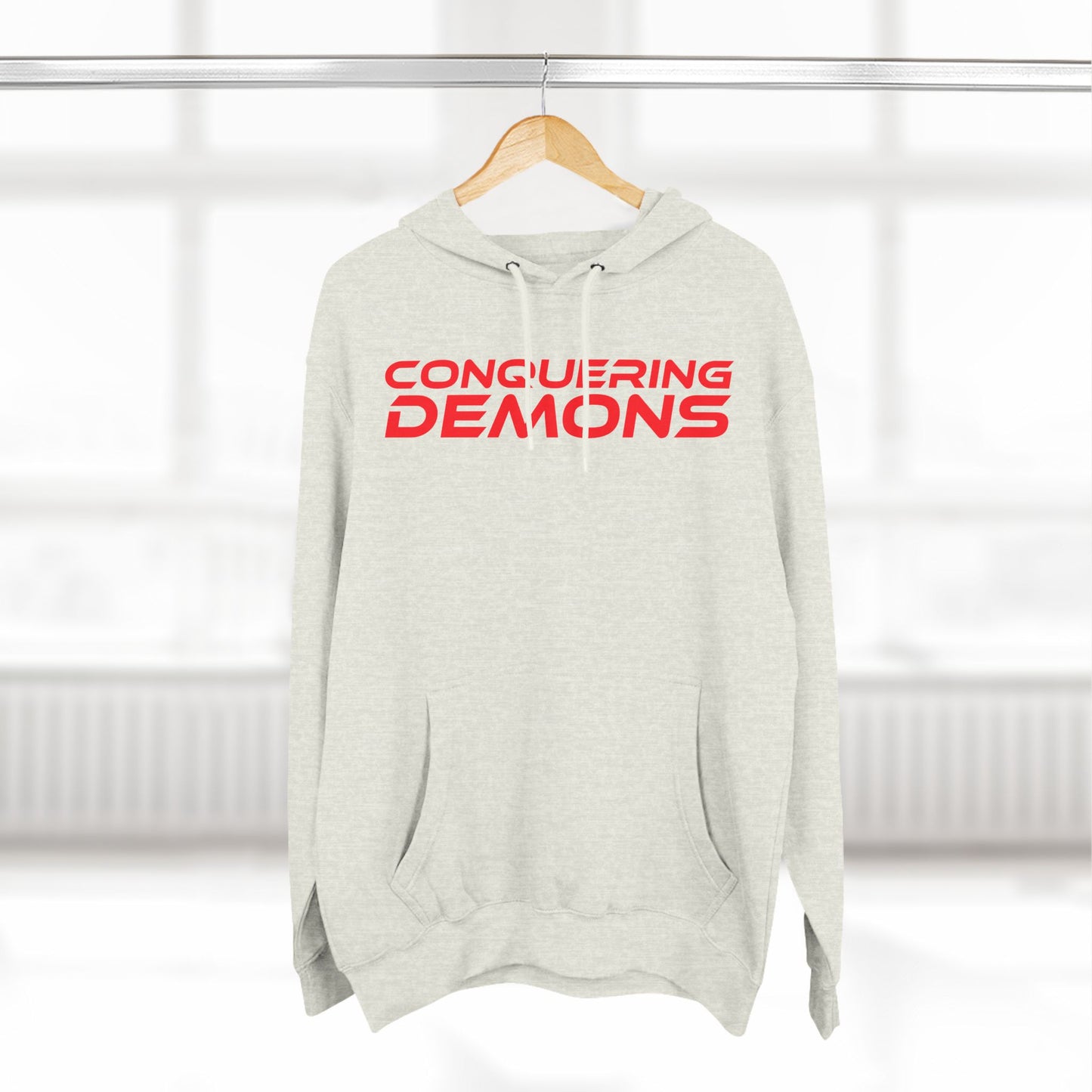 Conquering Demons - Three-Panel Fleece Hoodie