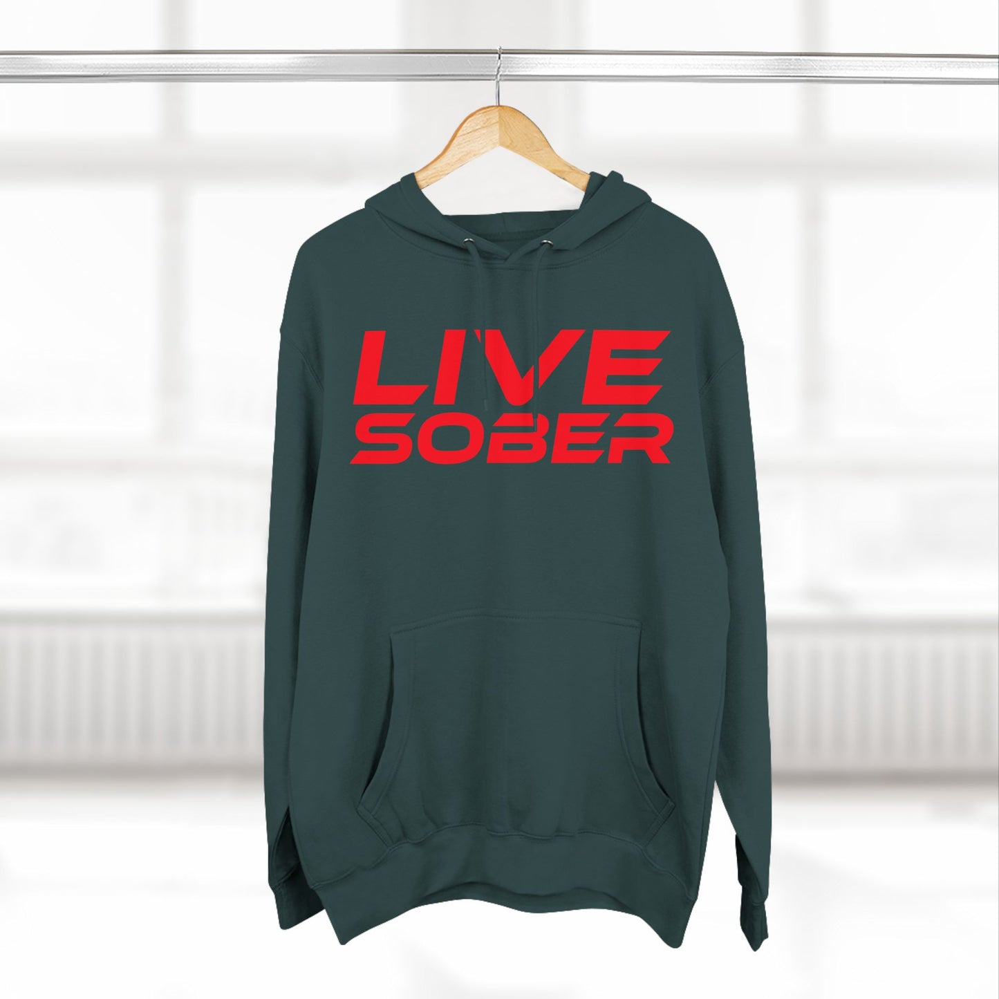 Live Sober - Three-Panel Fleece Hoodie