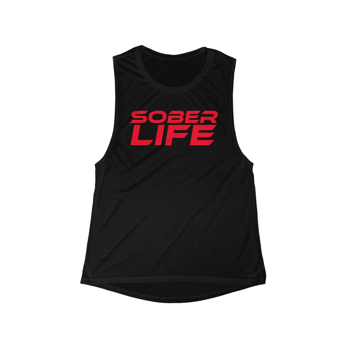 Sober Life - Women's Flowy Scoop Muscle Tank