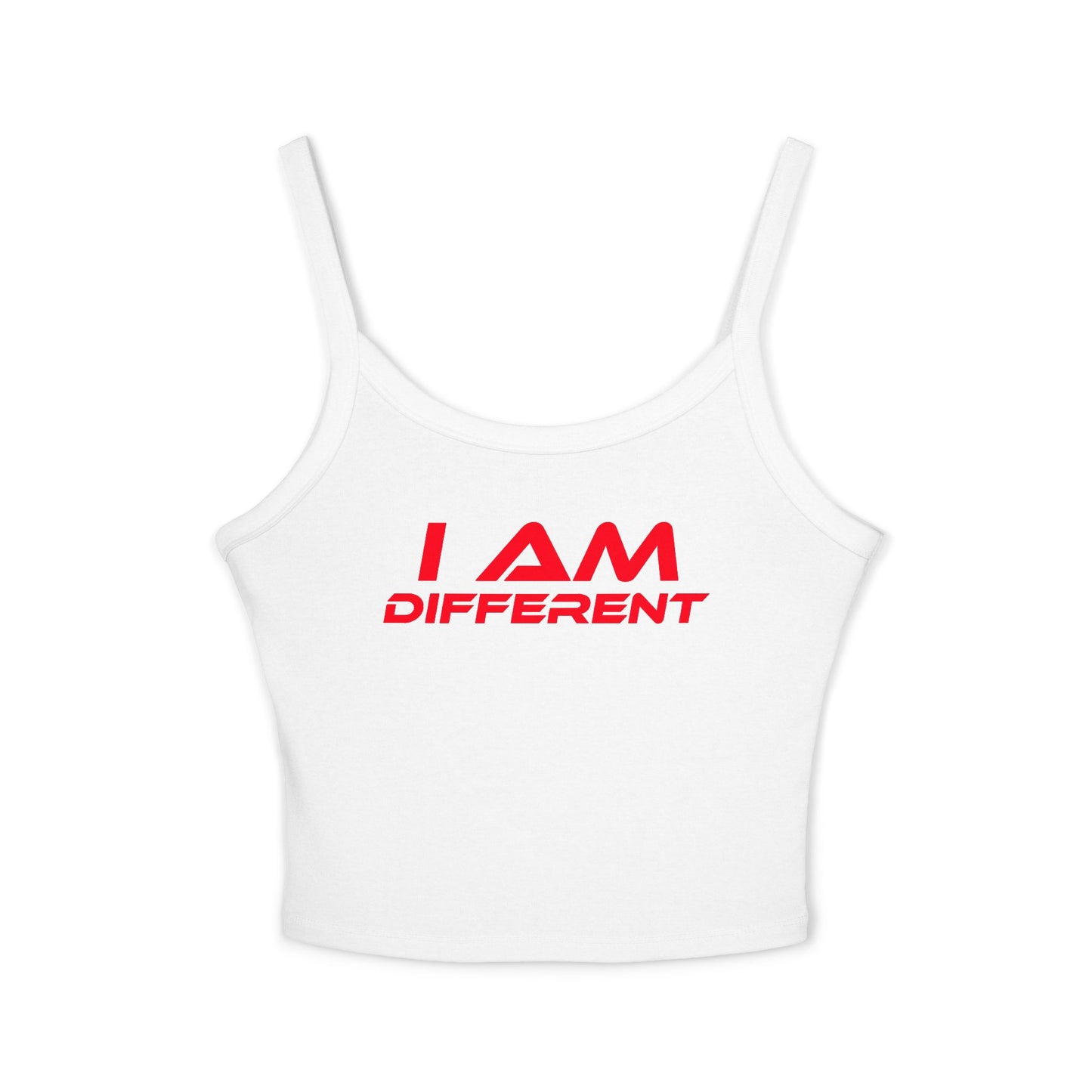 I AM DIFFERENT - Women's Spaghetti Strap Tank Top - Stylish Casual Wear