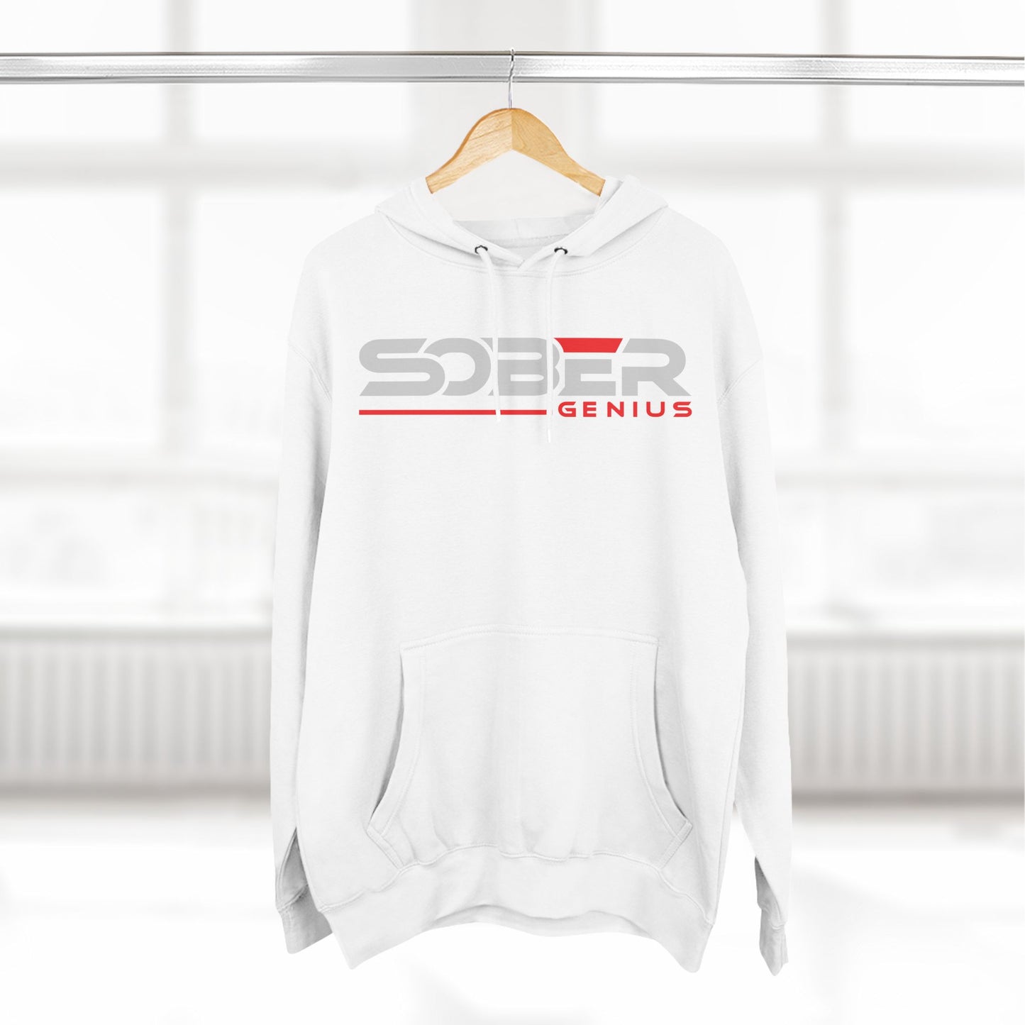 Sober Genius Logo - Three-Panel Fleece Hoodie