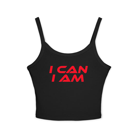 I Can I Am - Inspirational Spaghetti Strap Tank Top for Women