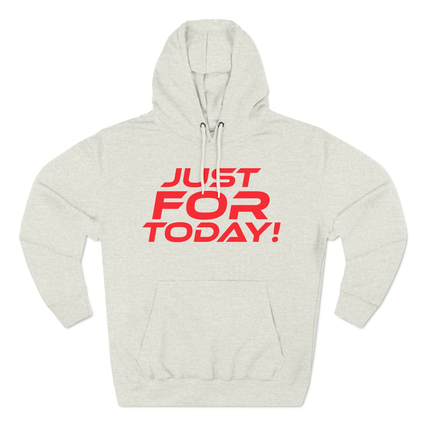 Just For Today - Three-Panel Fleece Hoodie