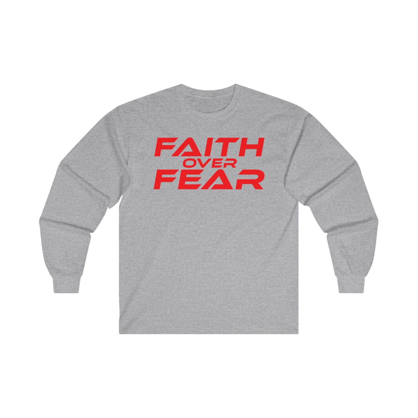 Faith Over Fear - Unisex Ultra Cotton Long Sleeve Tee Motivational