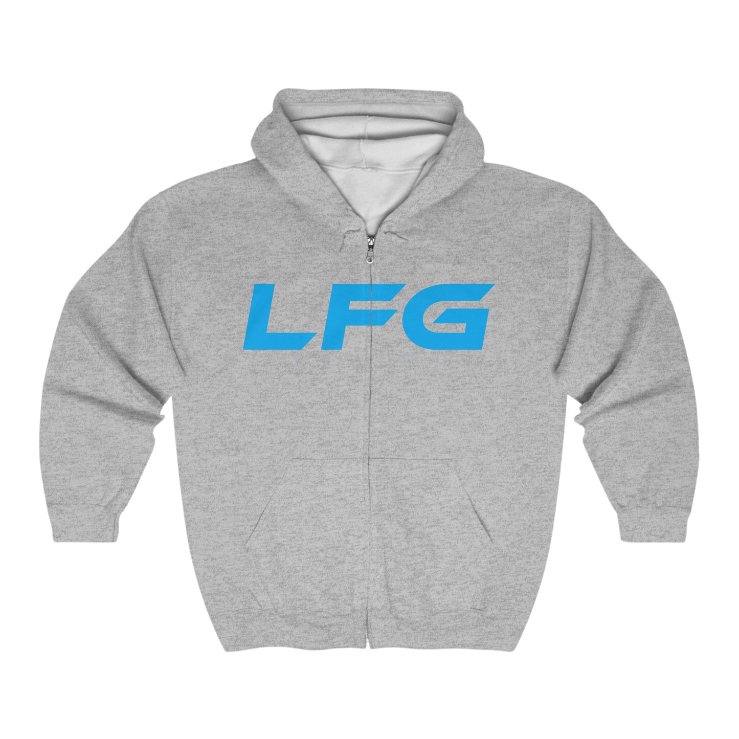 LFG (BLUE Font) - Unisex Zip Hoodie - 'LFG: Let's F*cking Go' Statement Sweatshirt for Motivation