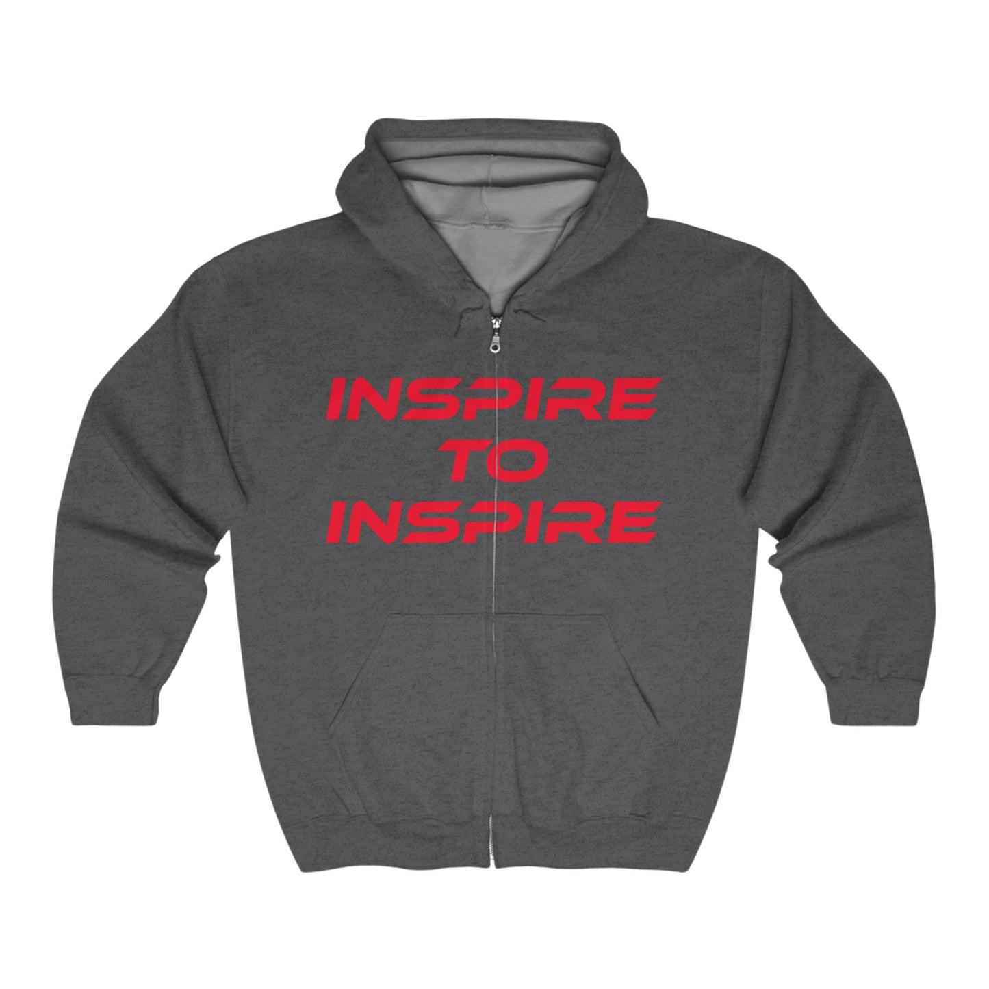 Inspire to Inspire - Unisex Zip Hoodie - Motivational Heavy Blend Sweatshirt