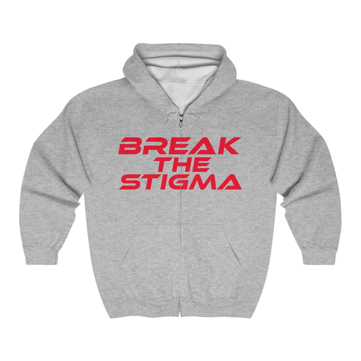 Break the Stigma - Unisex Zip Hoodie - Motivational