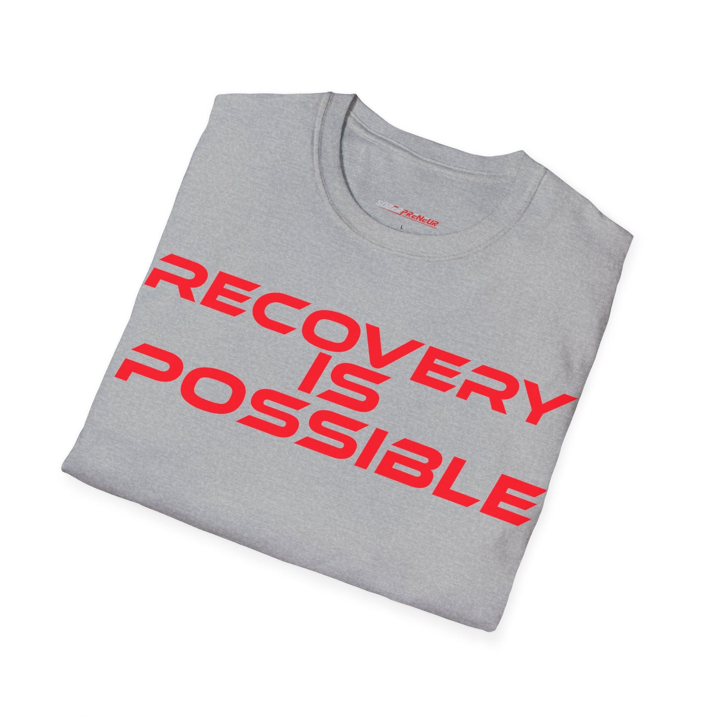 Recovery Is Possible - Unisex Softstyle T-Shirt - Motivational Tee for Support & Empowerment