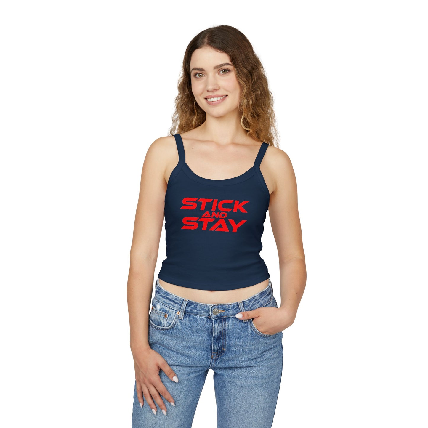 Stick and Stay - Women's Spaghetti Strap Tank Top - Casual Comfort for Everyday Wear