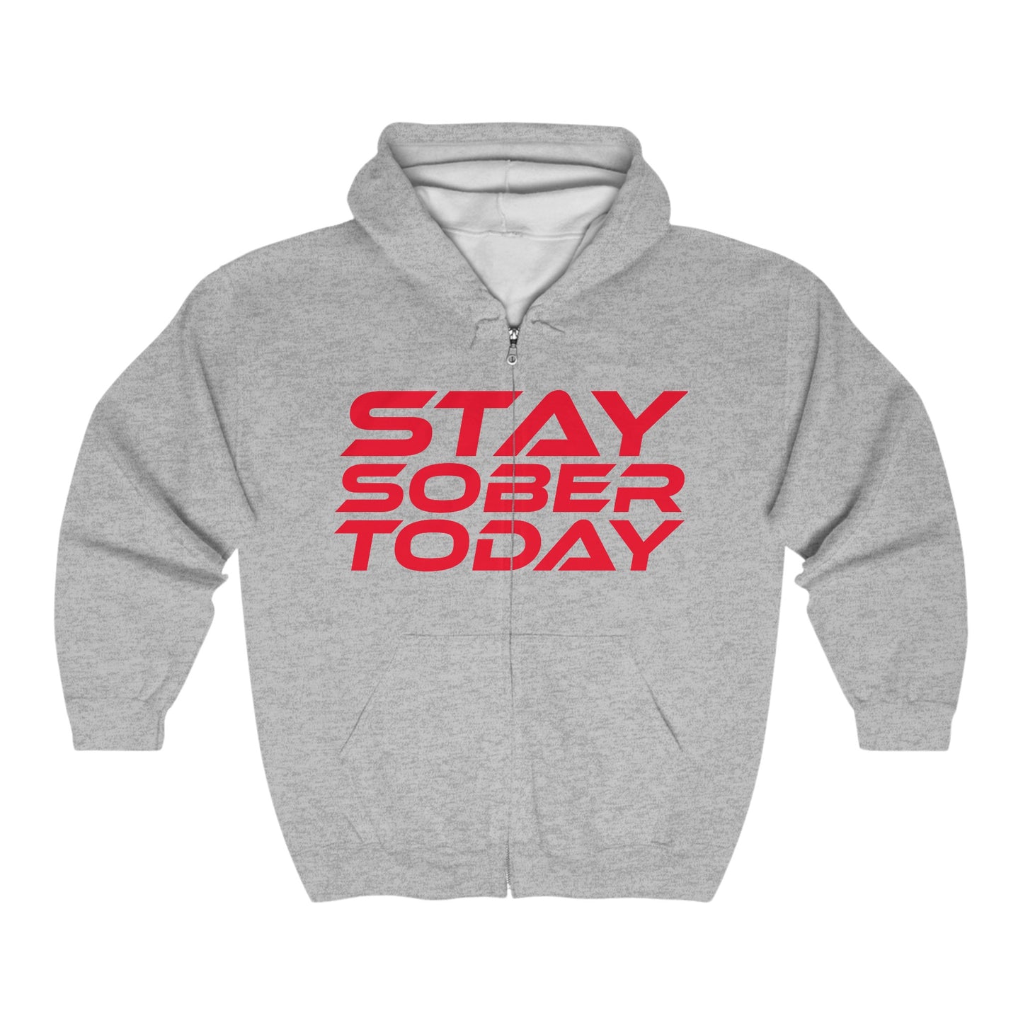 Stay Sober Today - Unisex Heavy Blend™ Full Zip Hooded Sweatshirt