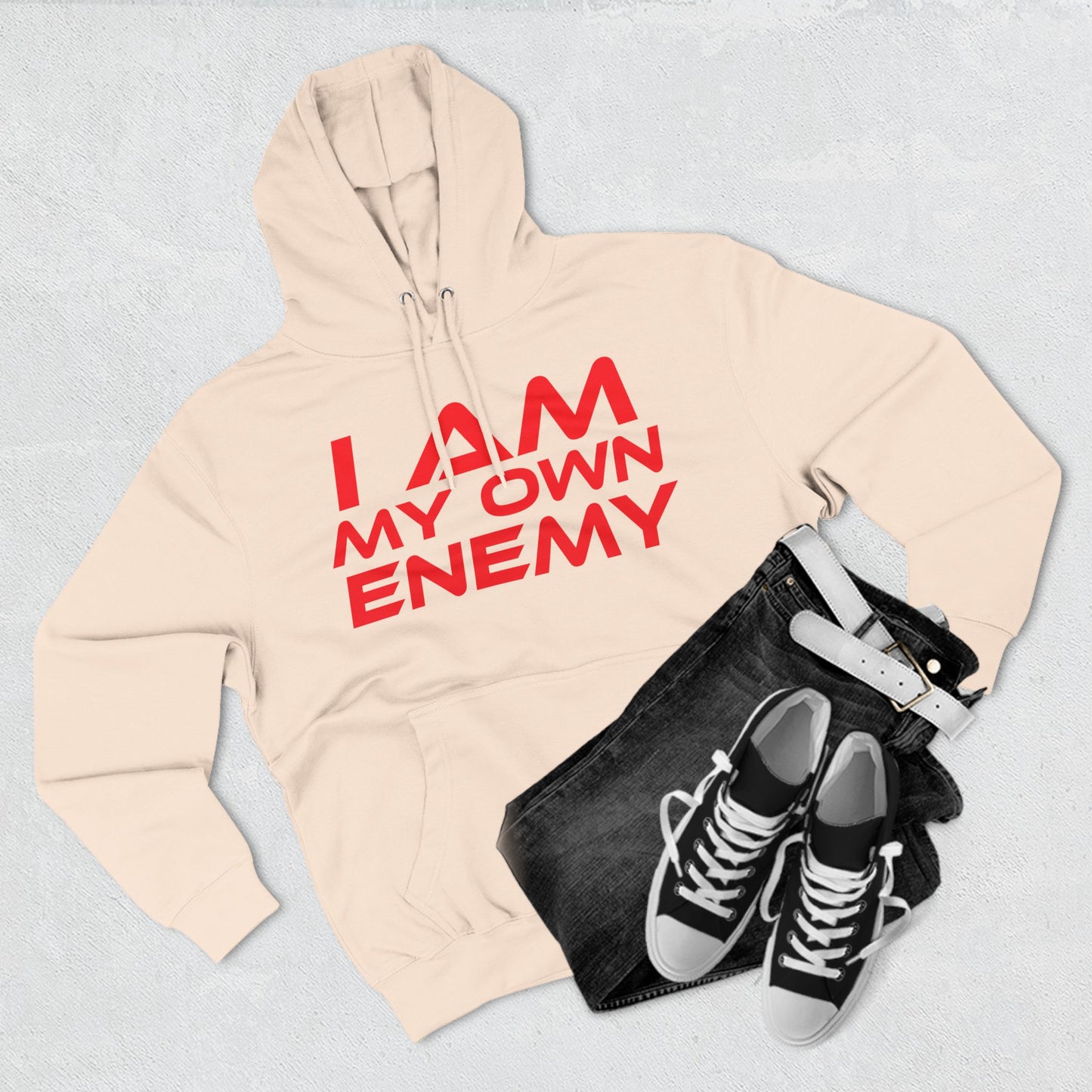 I Am My Own Enemy - Three-Panel Fleece Hoodie