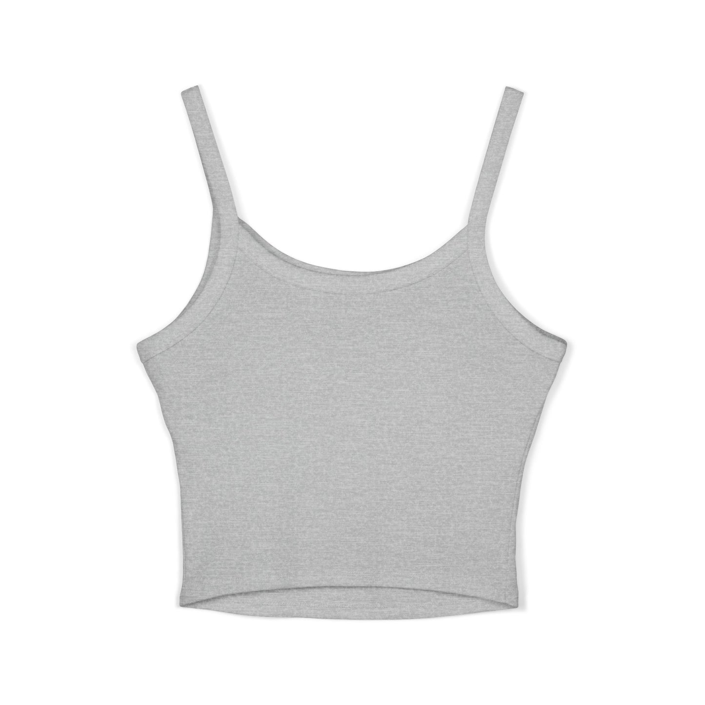 LFG (BLUE Font) - Women's Spaghetti Strap Tank Top - LFG Motivational Grey Crop Top