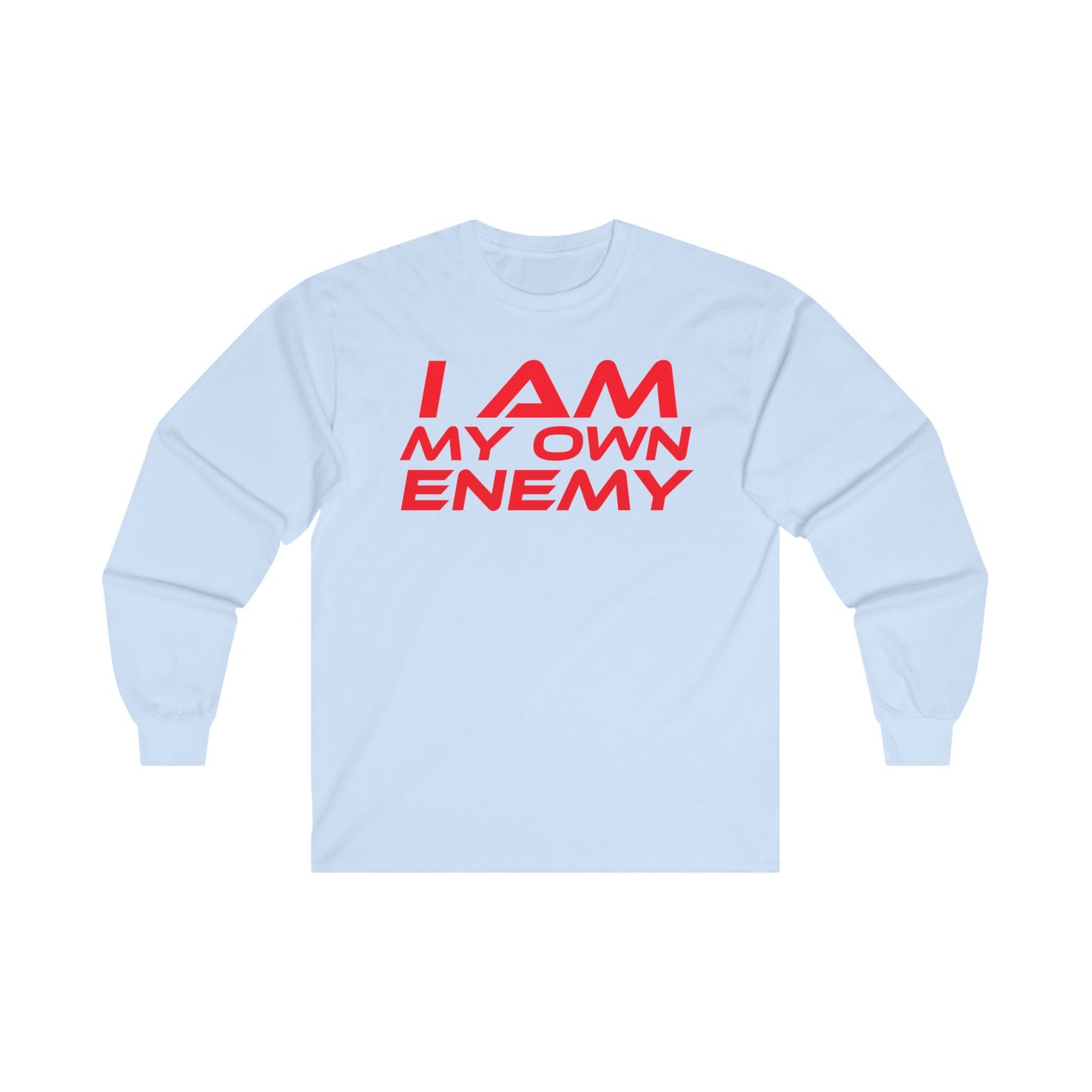 I Am My Own Enemy - Long Sleeve Tee - Unisex Cotton T-Shirt for Self-Reflection and Empowerment