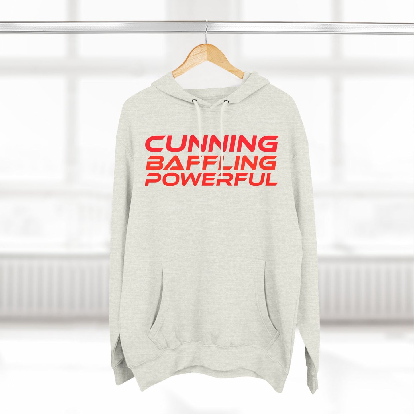 Cunning, Baffling, Powerful - Three-Panel Fleece Hoodie