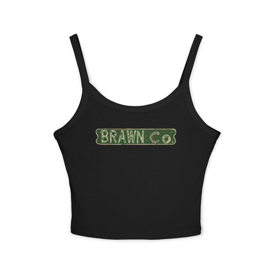 BrawnCo - Women's Spaghetti Strap Tank Top - Trendy Summer Apparel