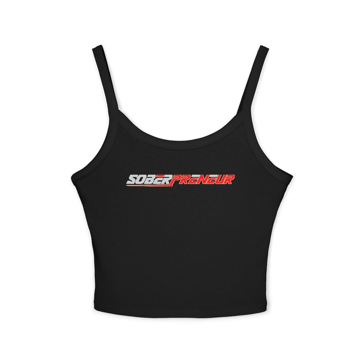 Soberpreneur Logo Gear - Stylish Women's Spaghetti Strap Tank Top - Trendy & Comfortable