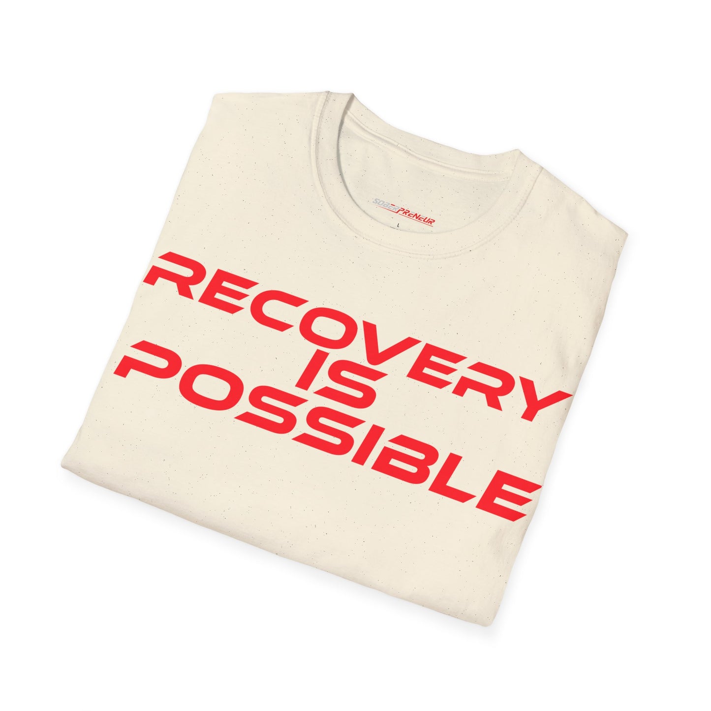 Recovery Is Possible - Unisex Softstyle T-Shirt - Motivational Tee for Support & Empowerment