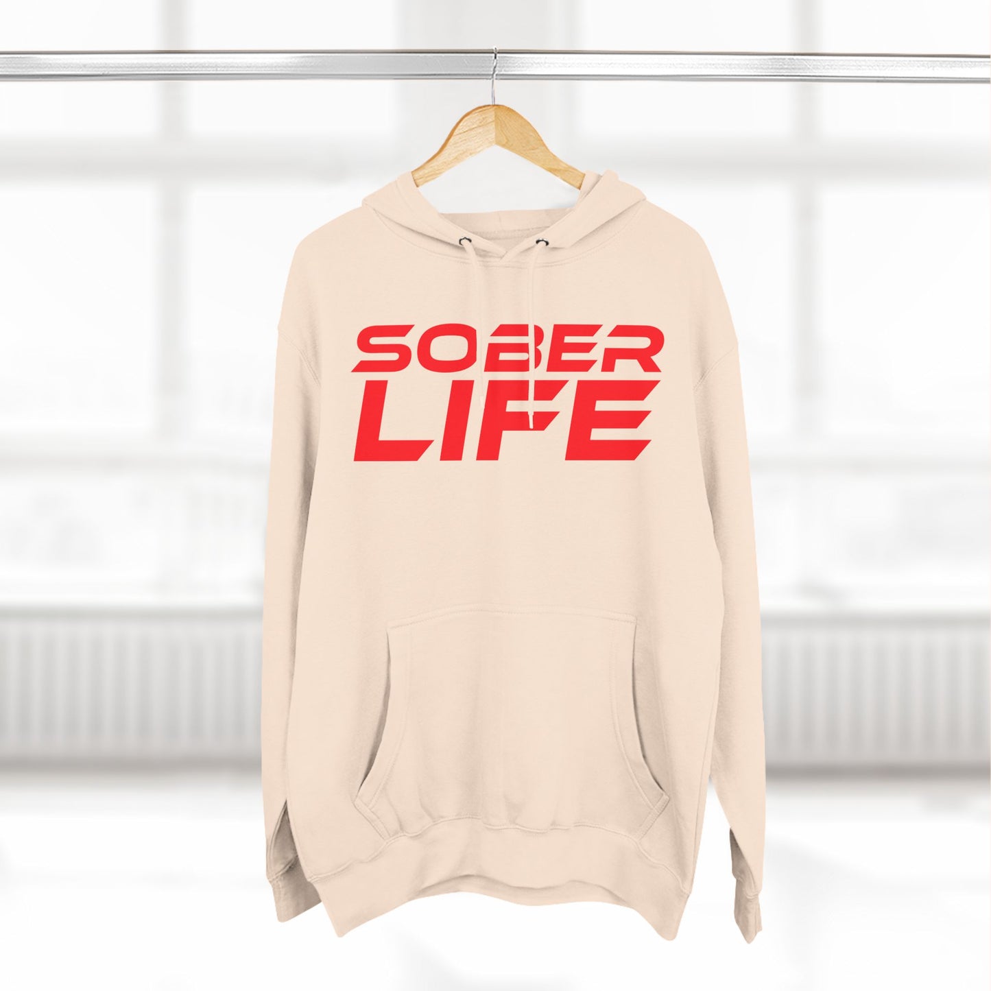 Sober Life - Three-Panel Fleece Hoodie