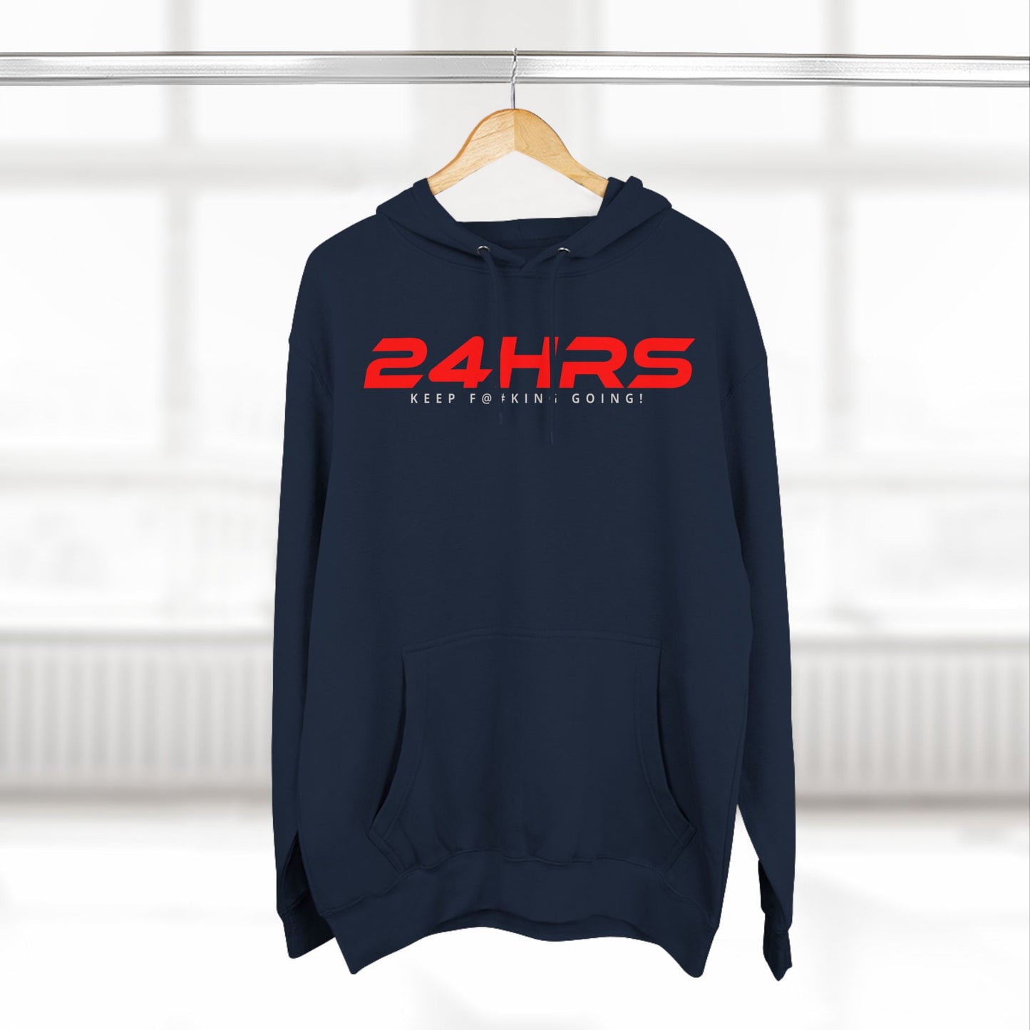 24 HRS - Three-Panel Fleece Hoodie