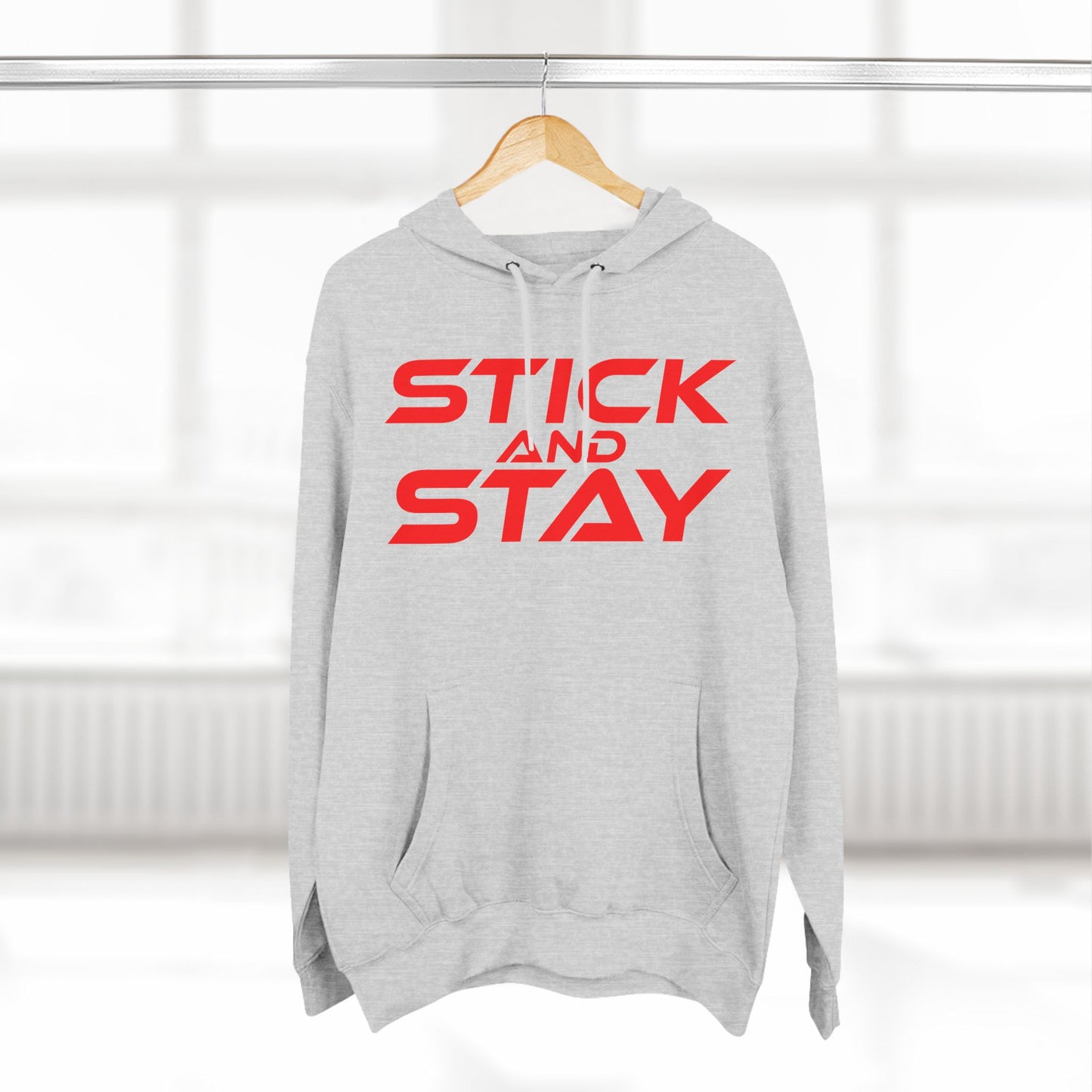 Stick and Stay - Three-Panel Fleece Hoodie