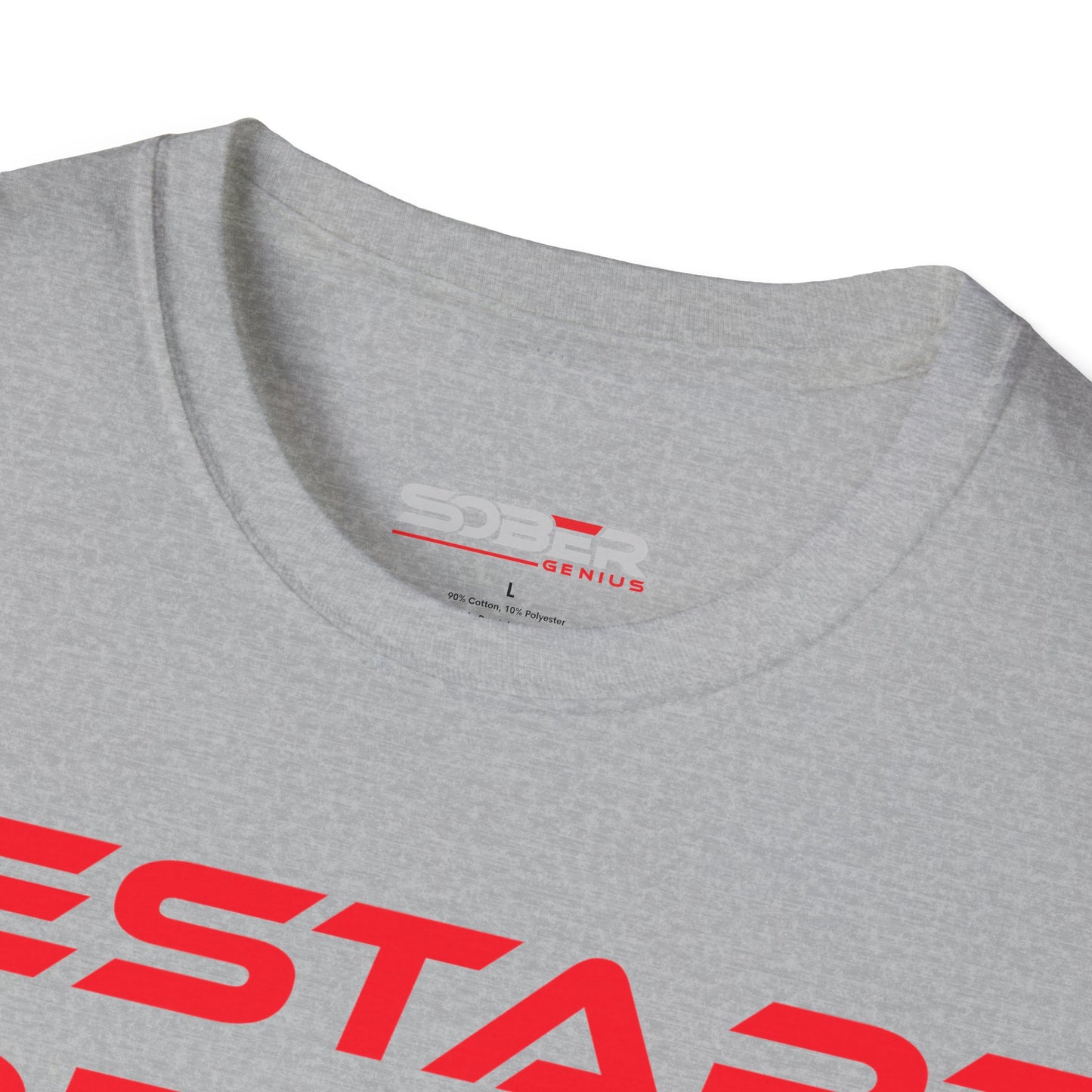 Restart, Reset, Refocus - Motivational Unisex Softstyle T-Shirt - 'Restart, Reset, Refocus' - Perfect for Self-Care and Mindfulness