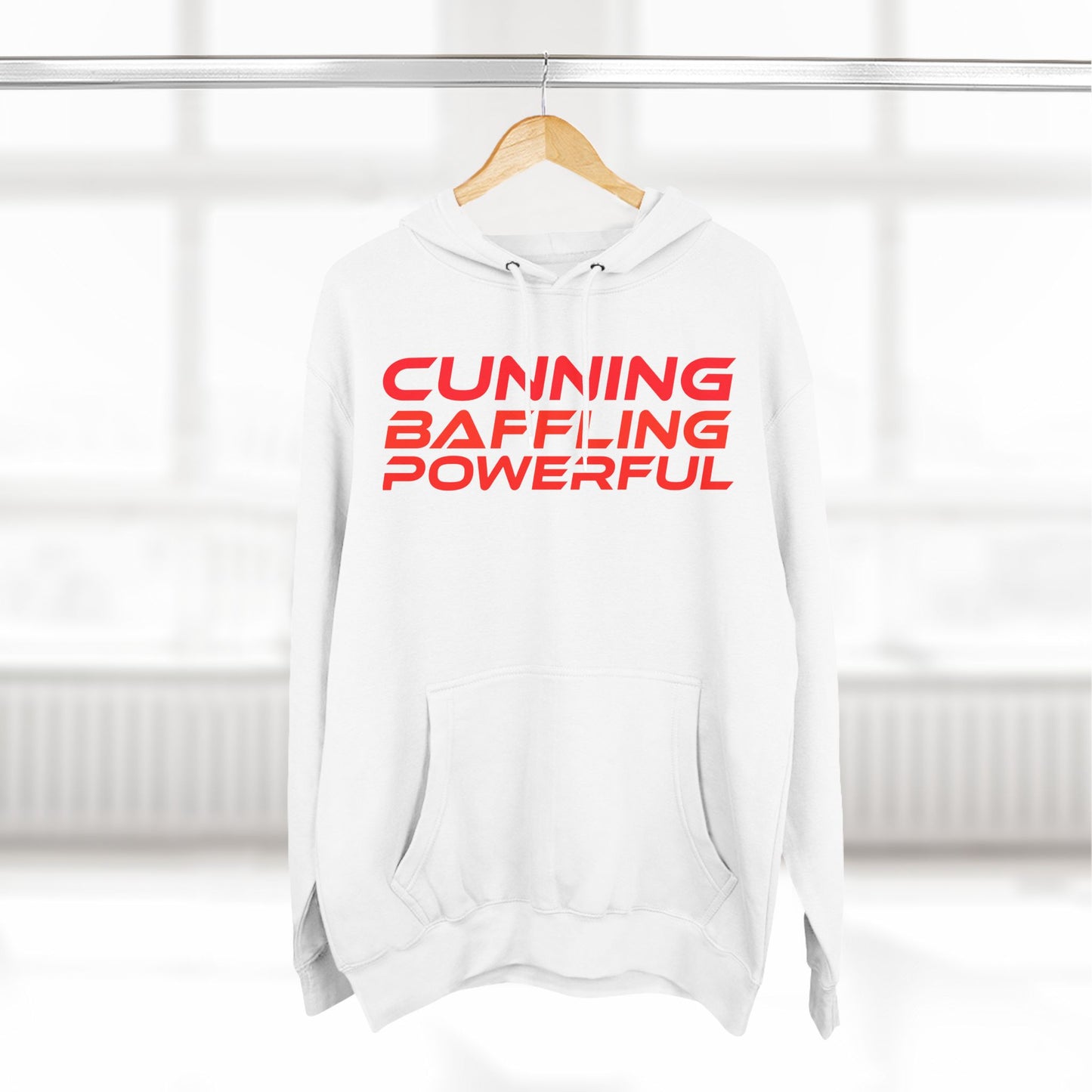 Cunning, Baffling, Powerful - Three-Panel Fleece Hoodie