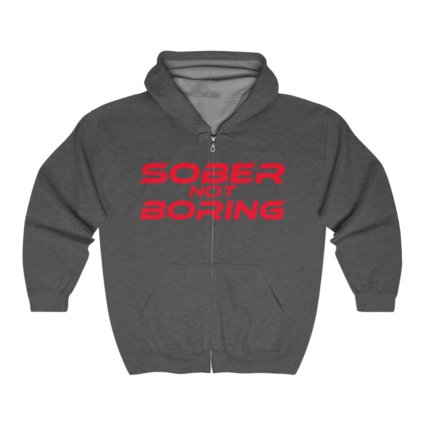 Sober Not Boring - Unisex Heavy Blend™ Full Zip Hooded Sweatshirt