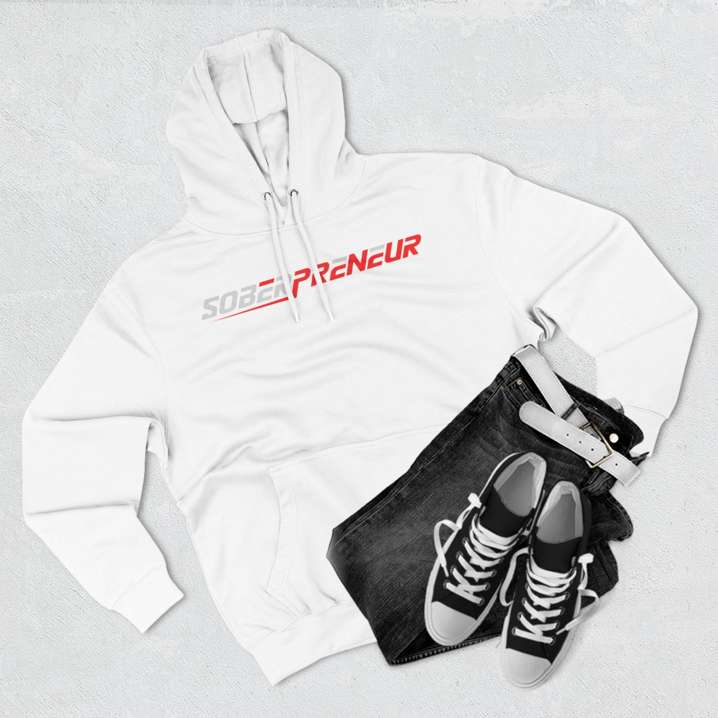 Soberpreneur Logo Gear - r Fleece Hoodie - Comfort for the Driven Entrepreneur