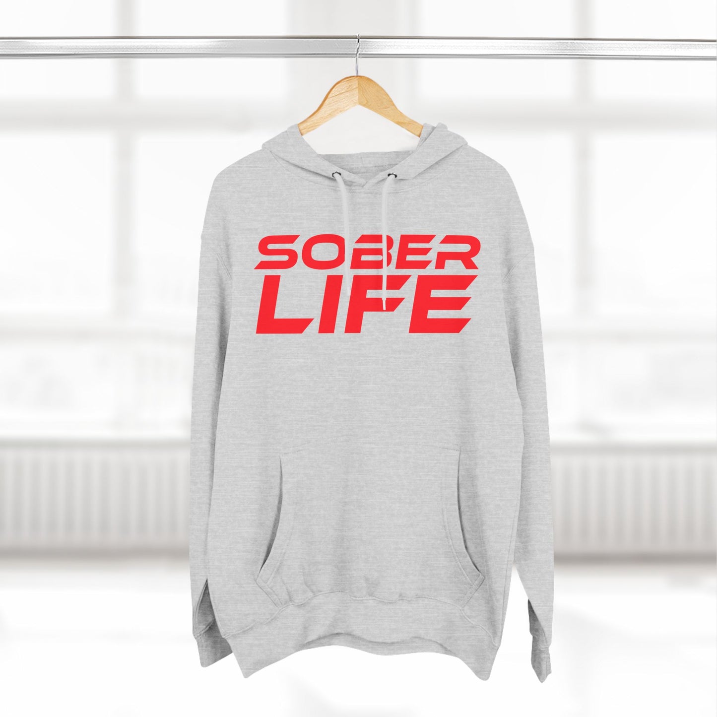 Sober Life - Three-Panel Fleece Hoodie