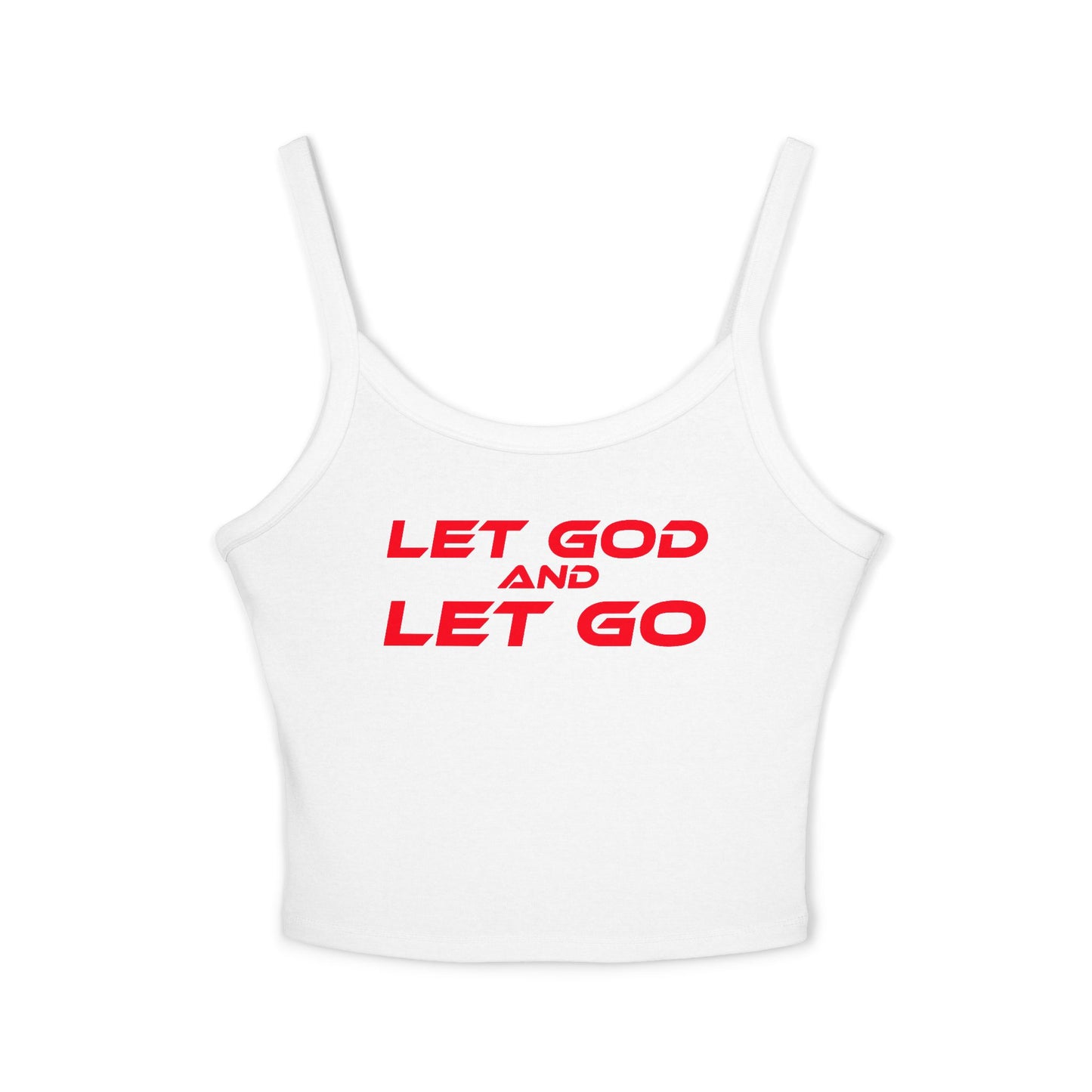 Let God and Let Go' - Inspirational Women's Spaghetti Strap Tank Top - 'Let God and Let Go'