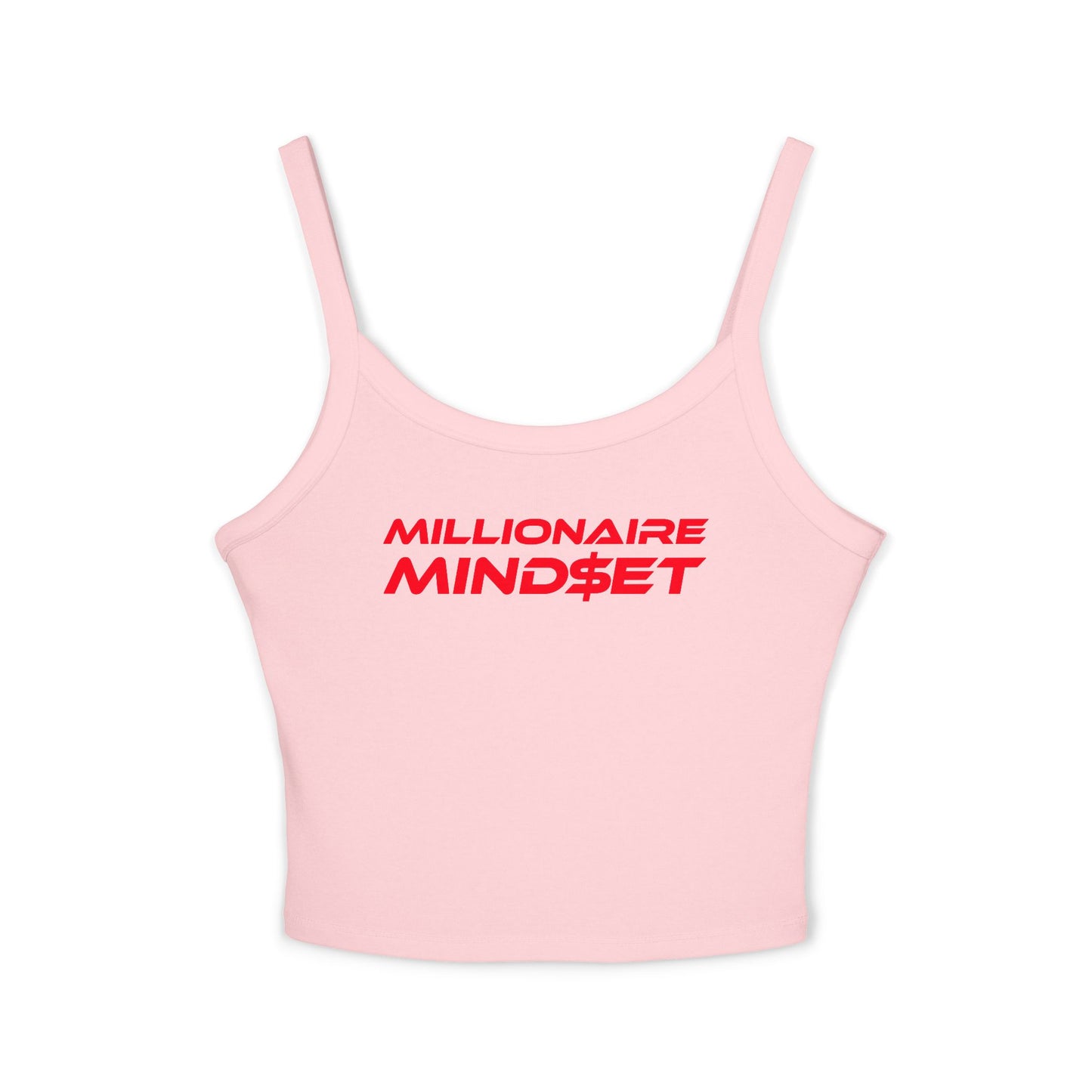 Millionaire Mindset - Women's Spaghetti Strap Tank Top - Motivational Casual Wear