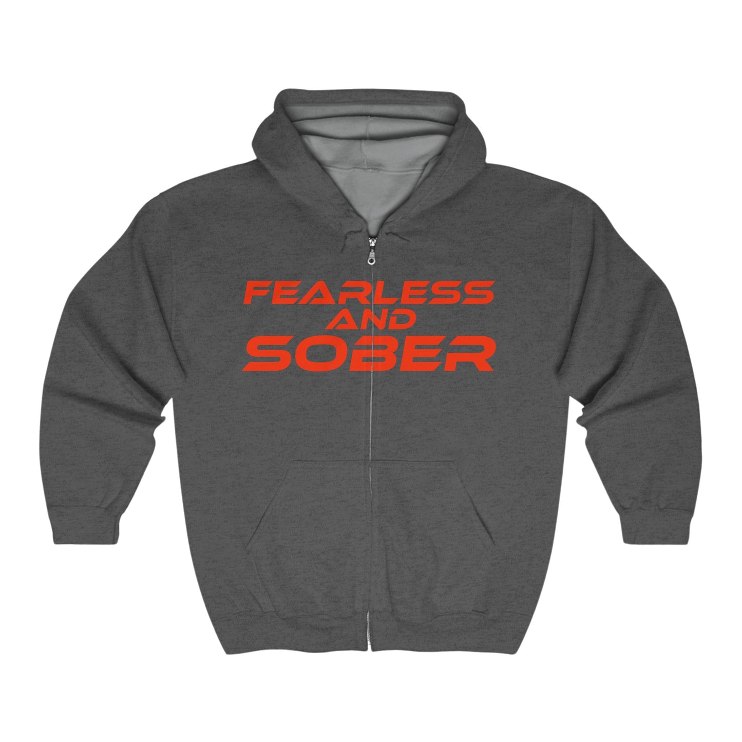 Fearless and Sober - Full Zip Hoodie - Unisex Heavy Blend