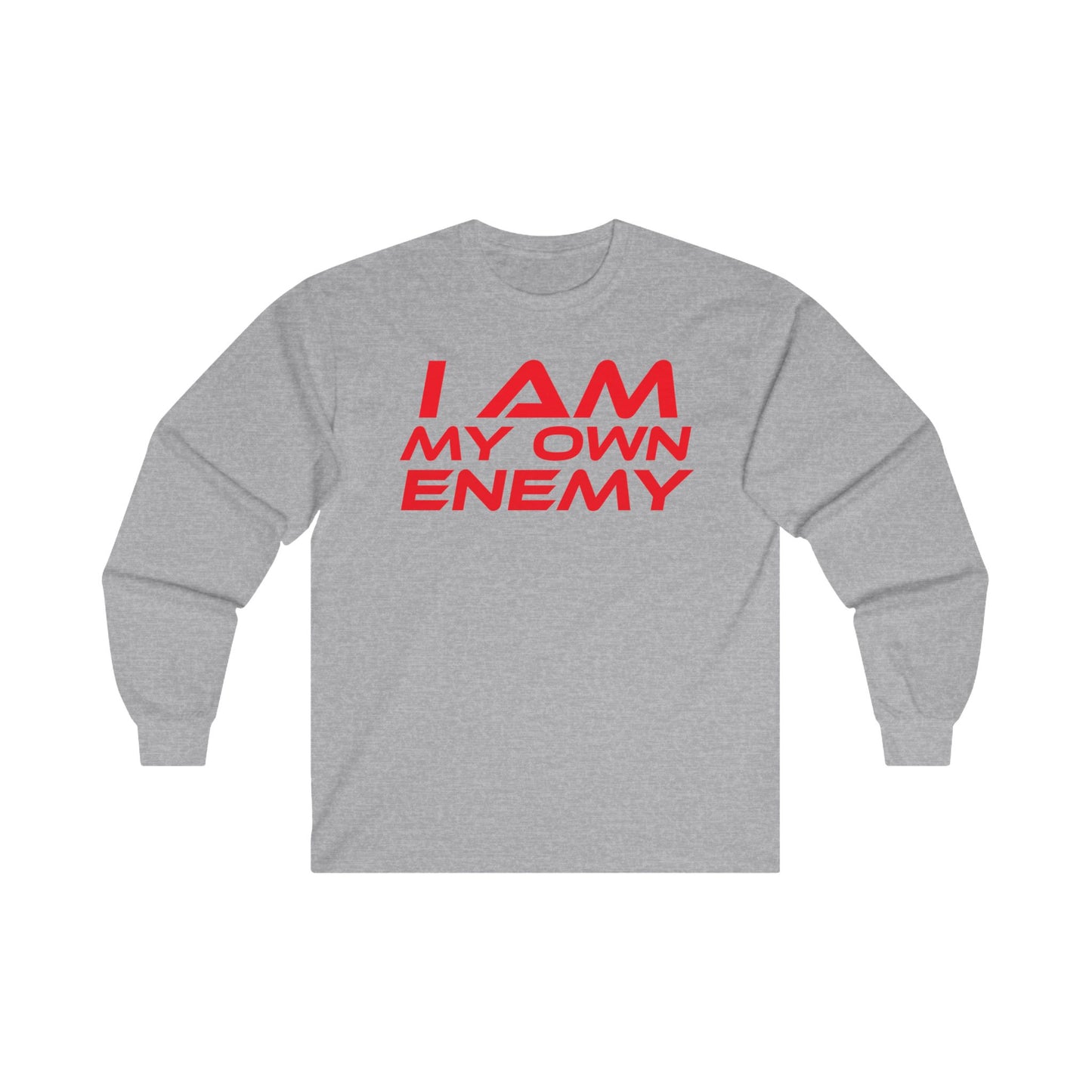 I Am My Own Enemy - Long Sleeve Tee - Unisex Cotton T-Shirt for Self-Reflection and Empowerment