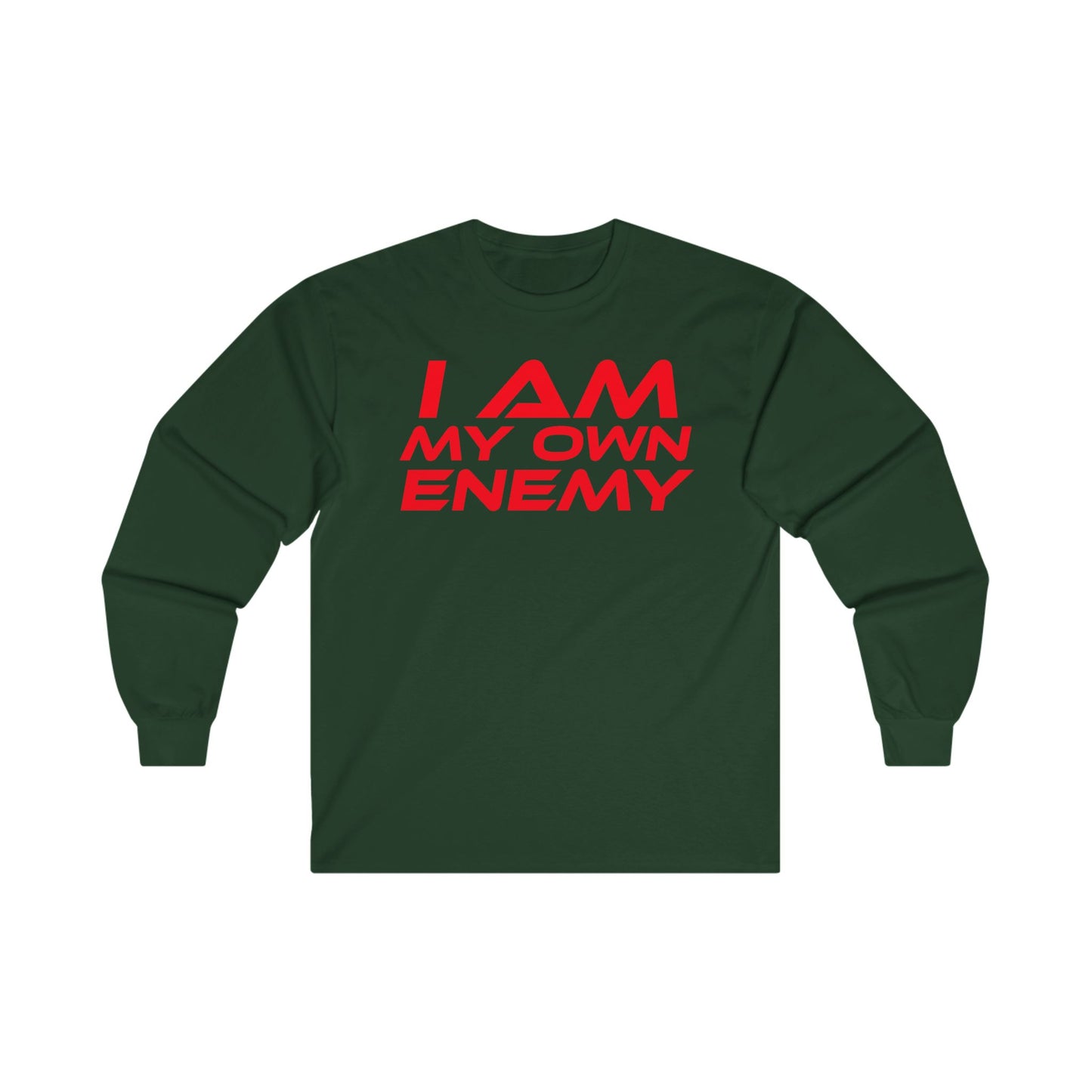 I Am My Own Enemy - Long Sleeve Tee - Unisex Cotton T-Shirt for Self-Reflection and Empowerment