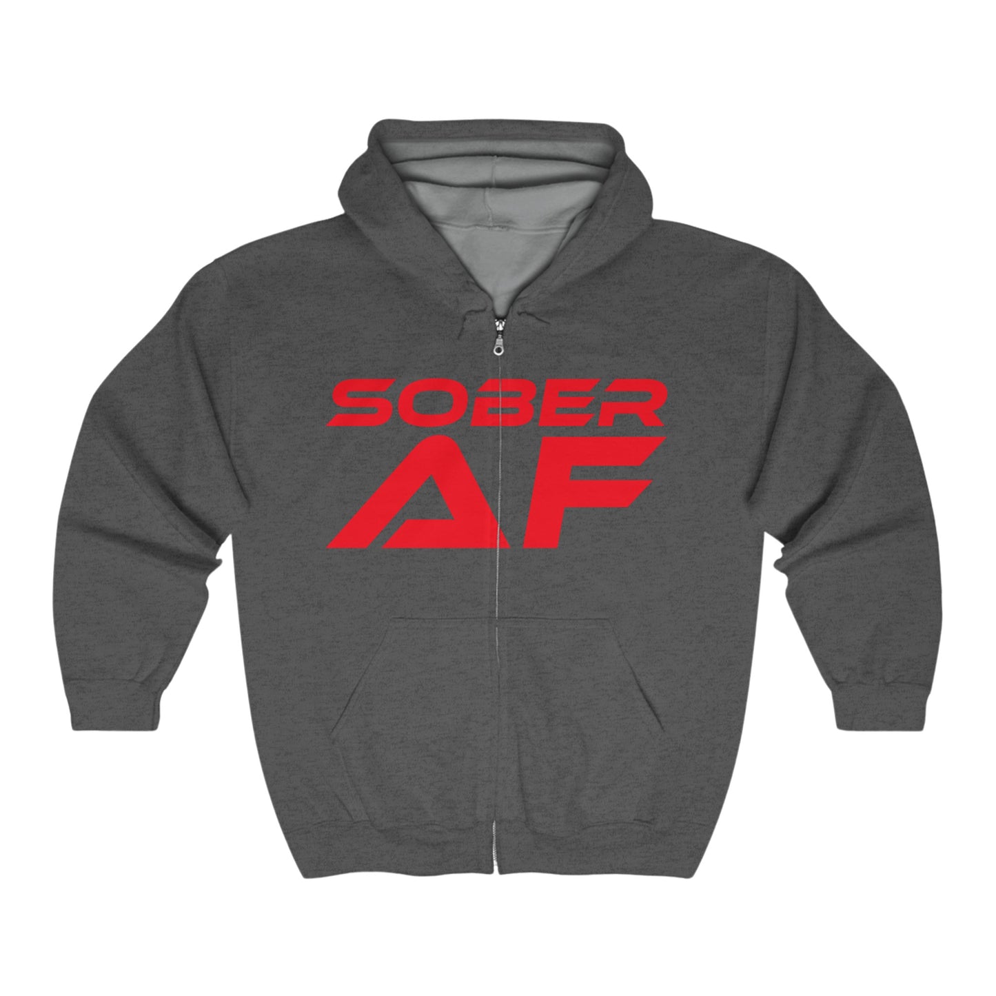 Sober AF - Unisex Heavy Blend™ Full Zip Hooded Sweatshirt